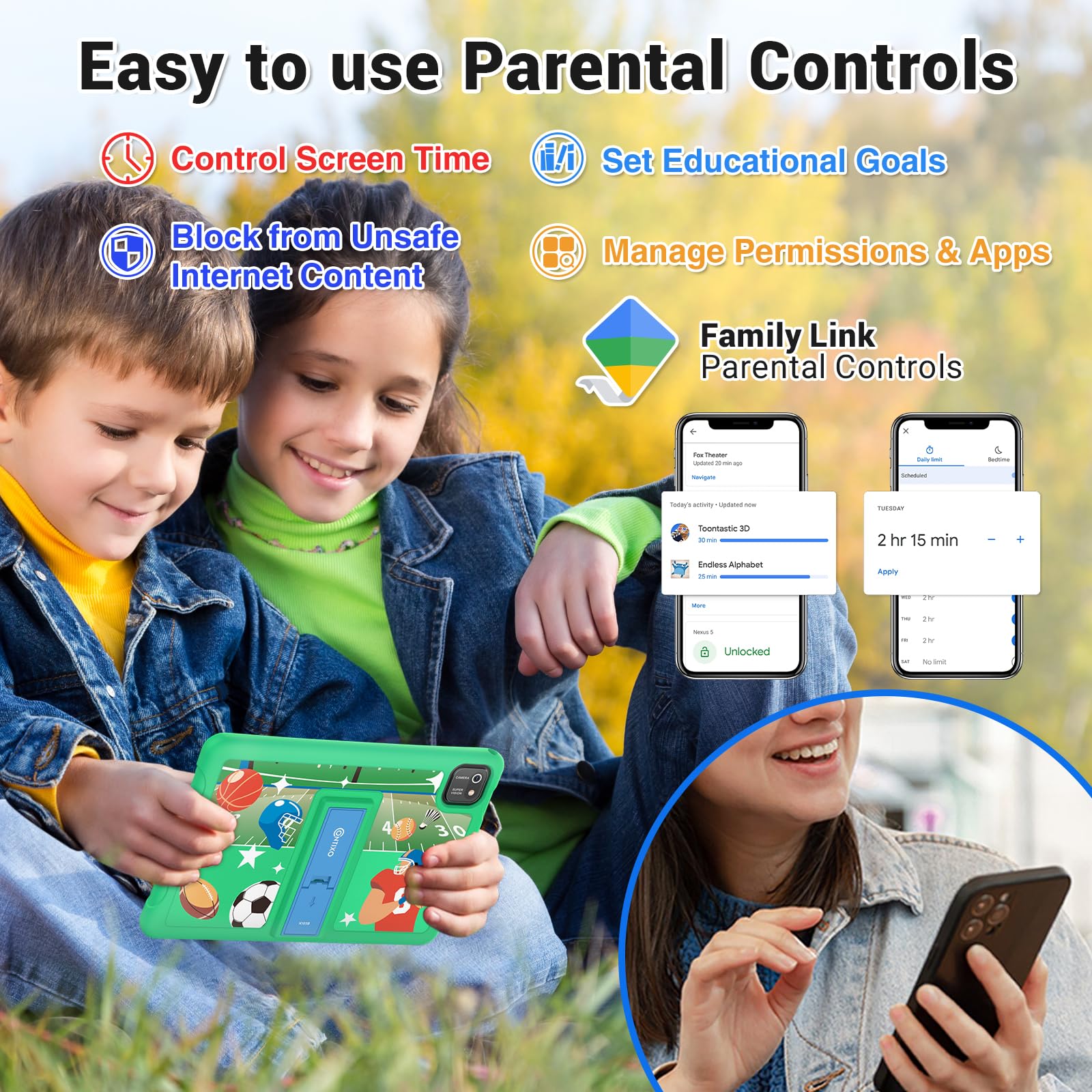 Foto 4 | Tablet Infantil Contixo K103a Android de 10 Pulgadas y 64 Gb con 80 Libros - Venta Internacional