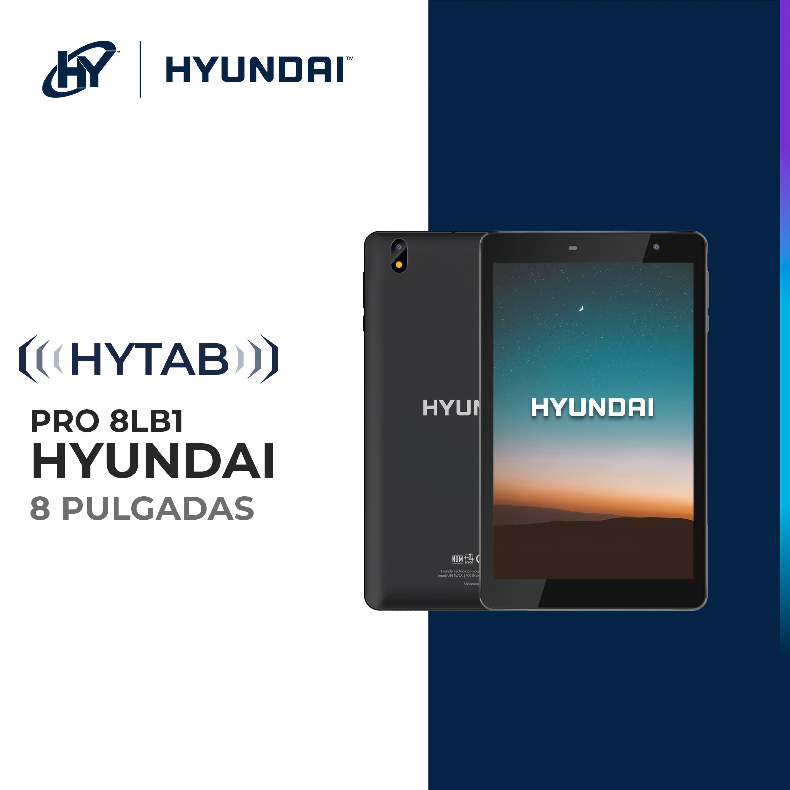 Foto 3 pulgar | Tableta Hyundai Hytab Pro 8'', Full Hd, Quad-core, 3gb, 32gb, Android 11, 4g - Gris Espacial