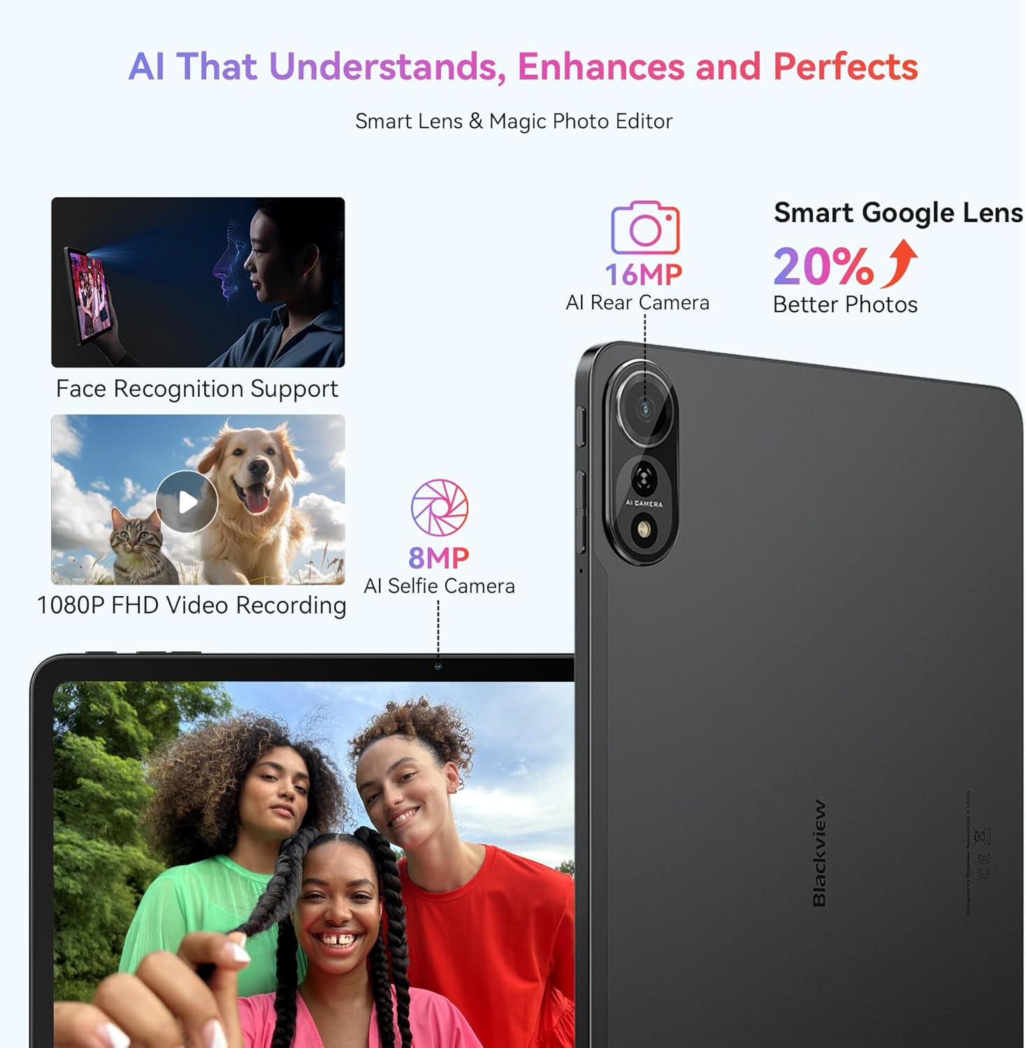 Foto 7 pulgar | Tableta Blackview Mega 2 4g De 24 Gb+256 Gb, 12 Pulgadas, 2k, Android 15 - Venta Internacional.