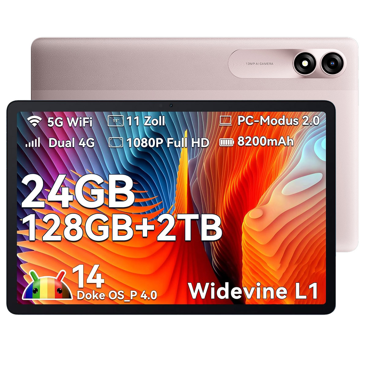 Foto 1 | Tableta Blackview Tab 90 4g 11 Pulgadas 24 Gb Ram 128 Gb Android 14 - Venta Internacional.