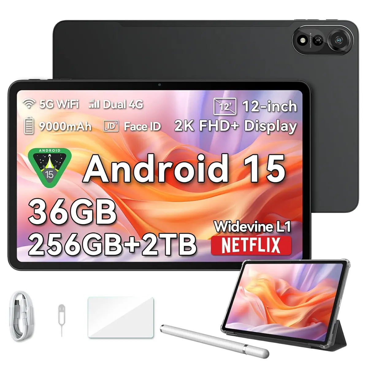 Foto 2 pulgar | Tablet Blackview Mega 2 4g De 12 Pulgadas, 36 Gb De Ram Y 256 Gb De Rom, Android - Venta Internacional.