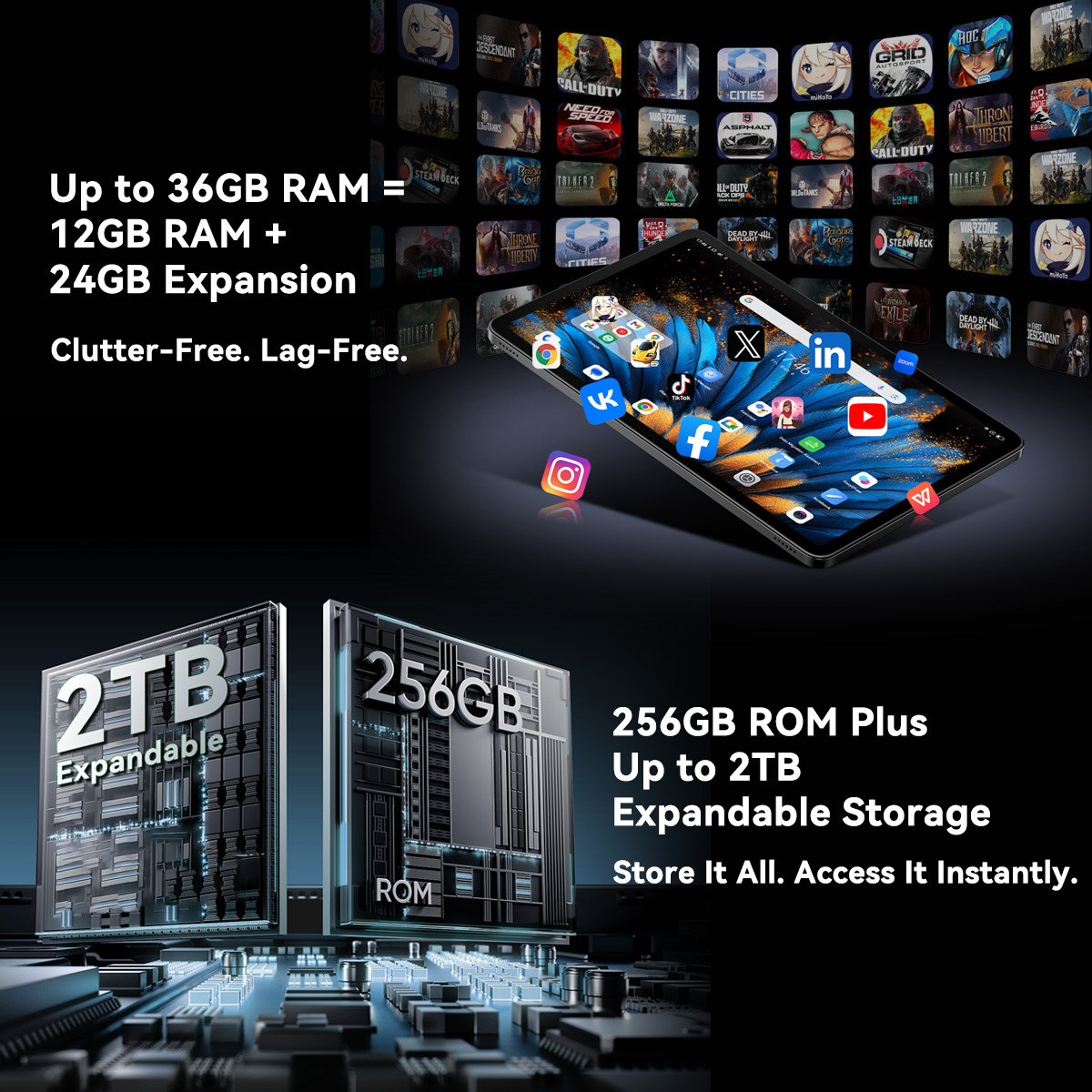 Foto 7 | Tablet Blackview Mega 2 4g De 12 Pulgadas, 36 Gb De Ram Y 256 Gb De Rom, Android - Venta Internacional.