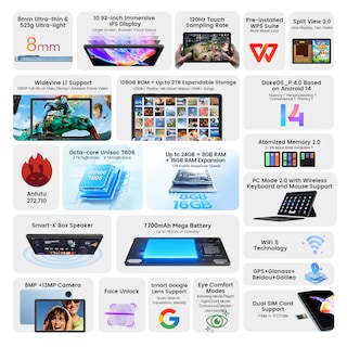 Foto 2 | Tablet Blackview Oscal Pad 90 4g 10.92 Pulgadas 8 Gb de Ram 128 Gb de Rom - Venta Internacional