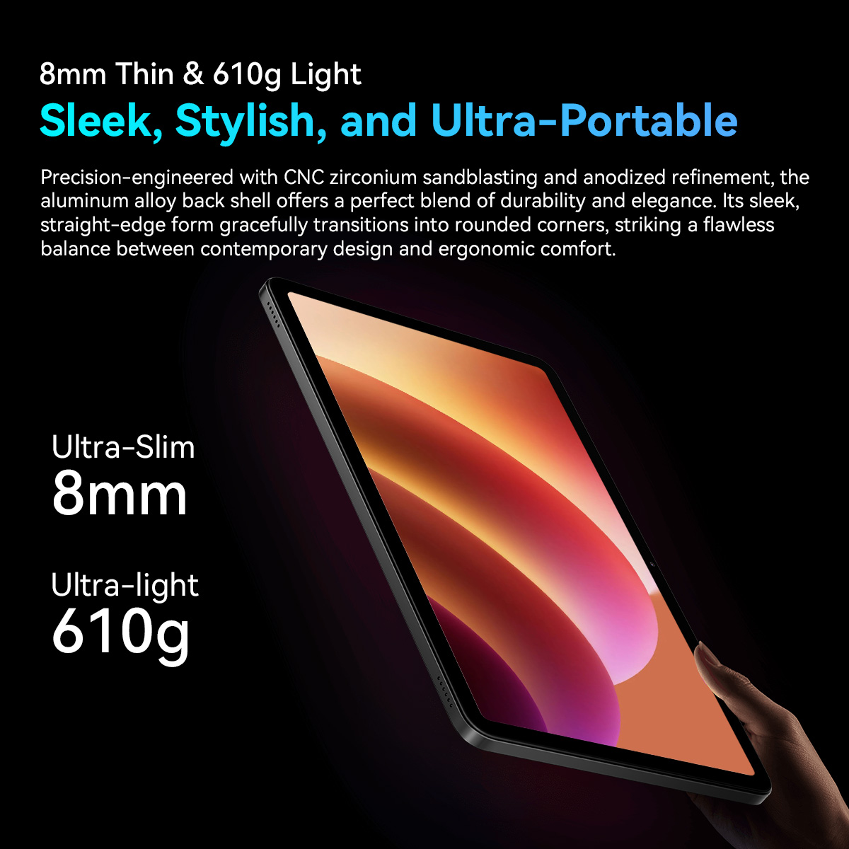 Foto 2 | Tablet Blackview Oscal Pad 100 Android 15 de 12 Pulgadas y 256 Gb - Venta Internacional