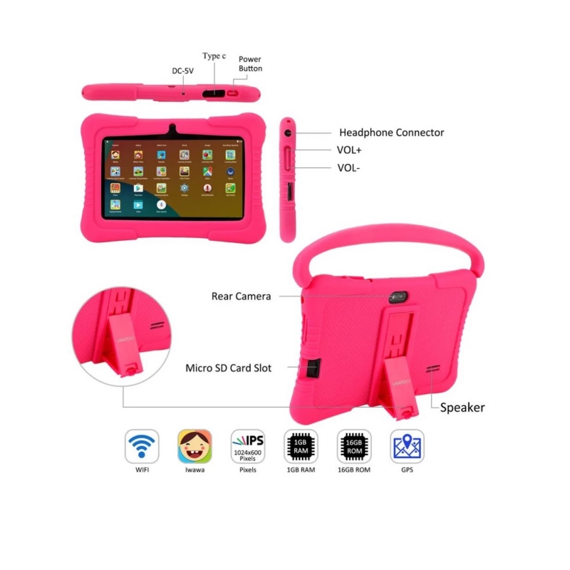 Foto 6 pulgar | Tablet Veidoo V88 Kids De 7 Pulgadas, 32 Gb, 2 Gb De Ram, Wifi, Android 10 P - Venta Internacional.