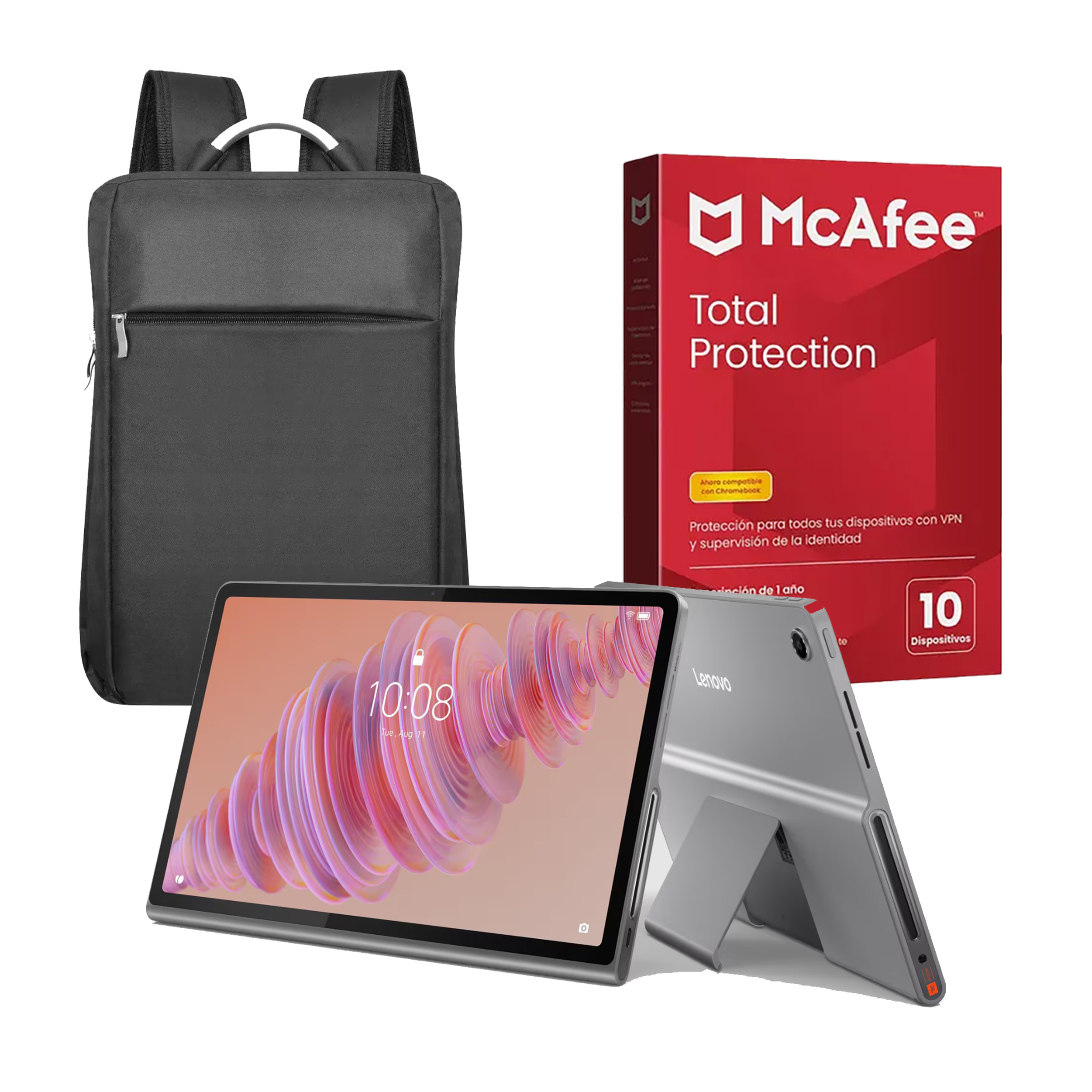 Foto 2 pulgar | Kit Tablet Lenovo Tab Plus + Mochila Brobotix Champion + Antivirus Mcafee