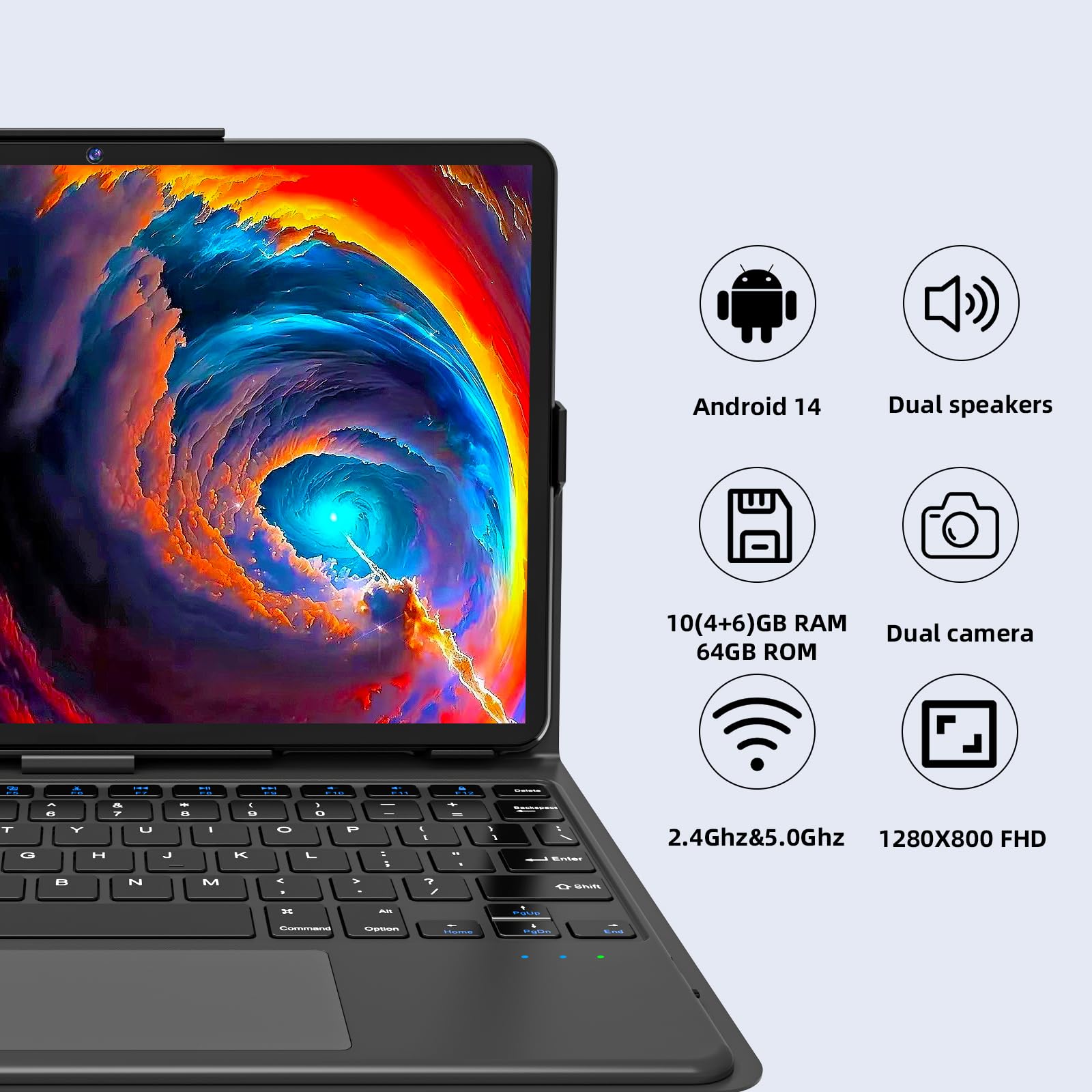 Foto 2 | Tableta Colorroom 10.1 Android 14 10 Gb Ram 64 Gb Rom 1 Tb Azul - Venta Internacional.