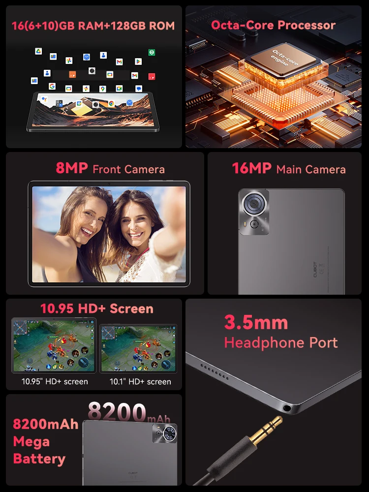 Foto 3 | Tablet Cubot Tab 70 16 Gb De Ram + 128 Gb De Rom 10.95 " Android 14 - Venta Internacional