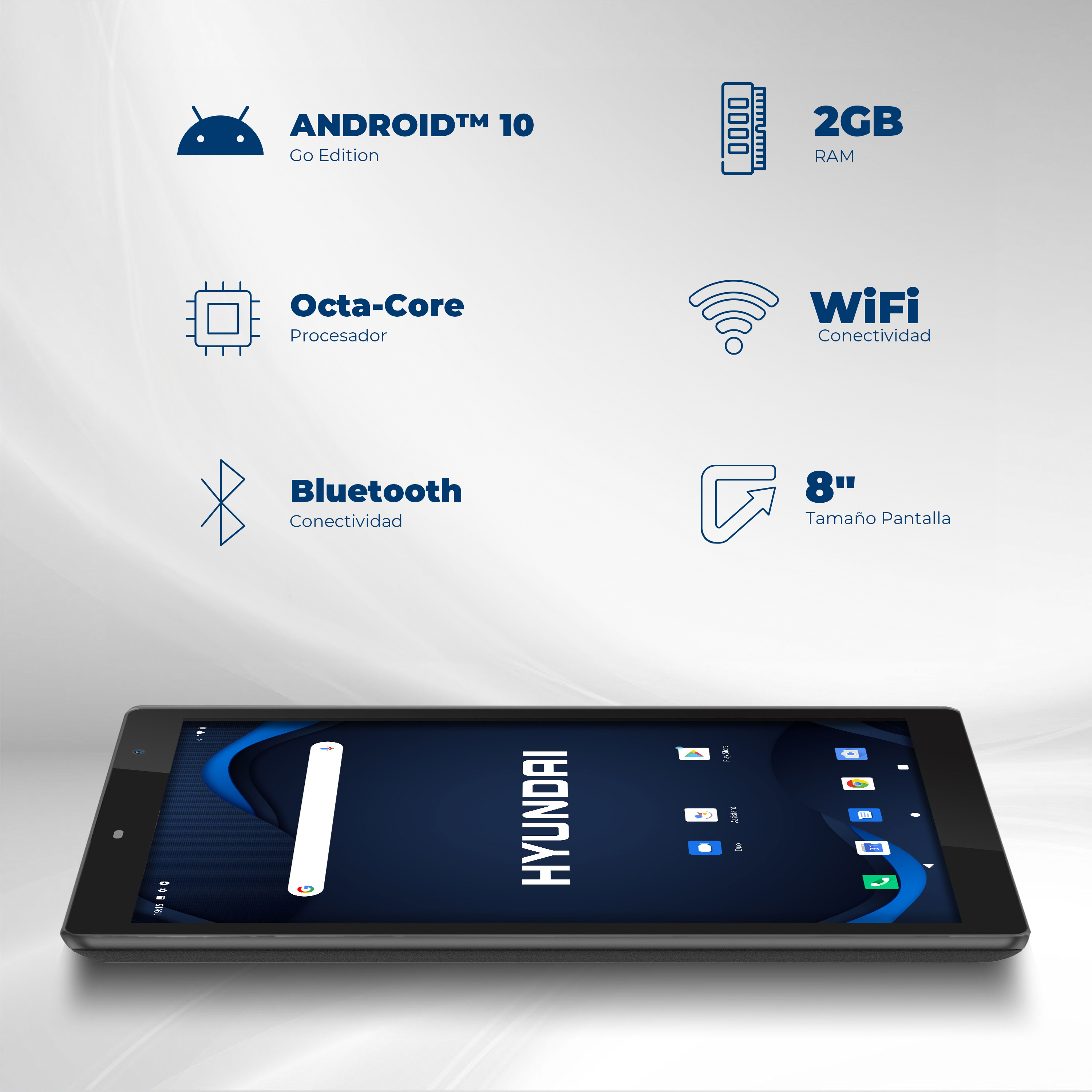 Foto 5 pulgar | Tableta Hyundai Hytab Plus 8'' 1280x800, 2gb Ram, 32gb, Android 10, 2mp/5mp - Negro