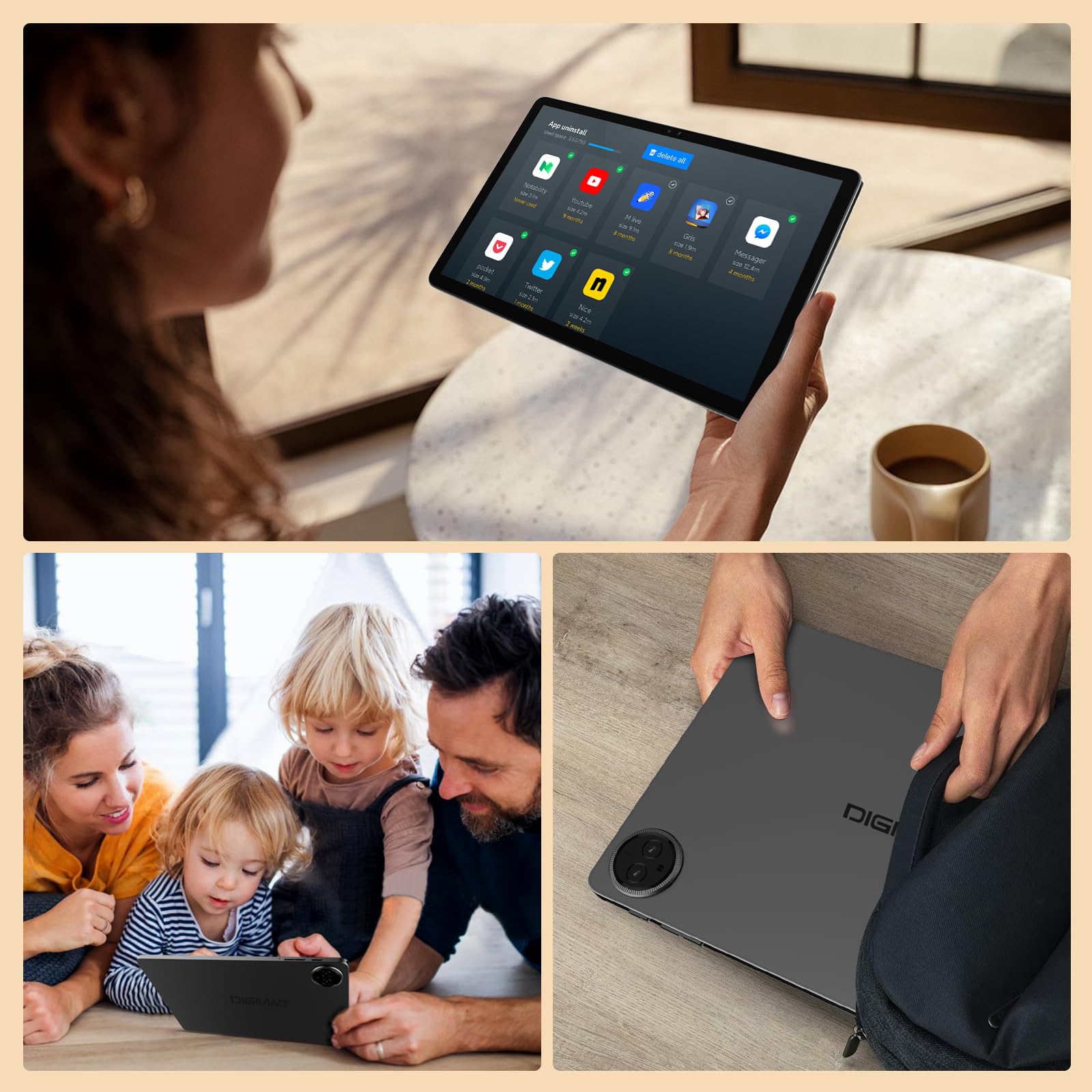 Foto 8 pulgar | Tableta Digiland Tab R11-11 Android 14 12 GB RAM 128 GB Gris - Venta Internacional