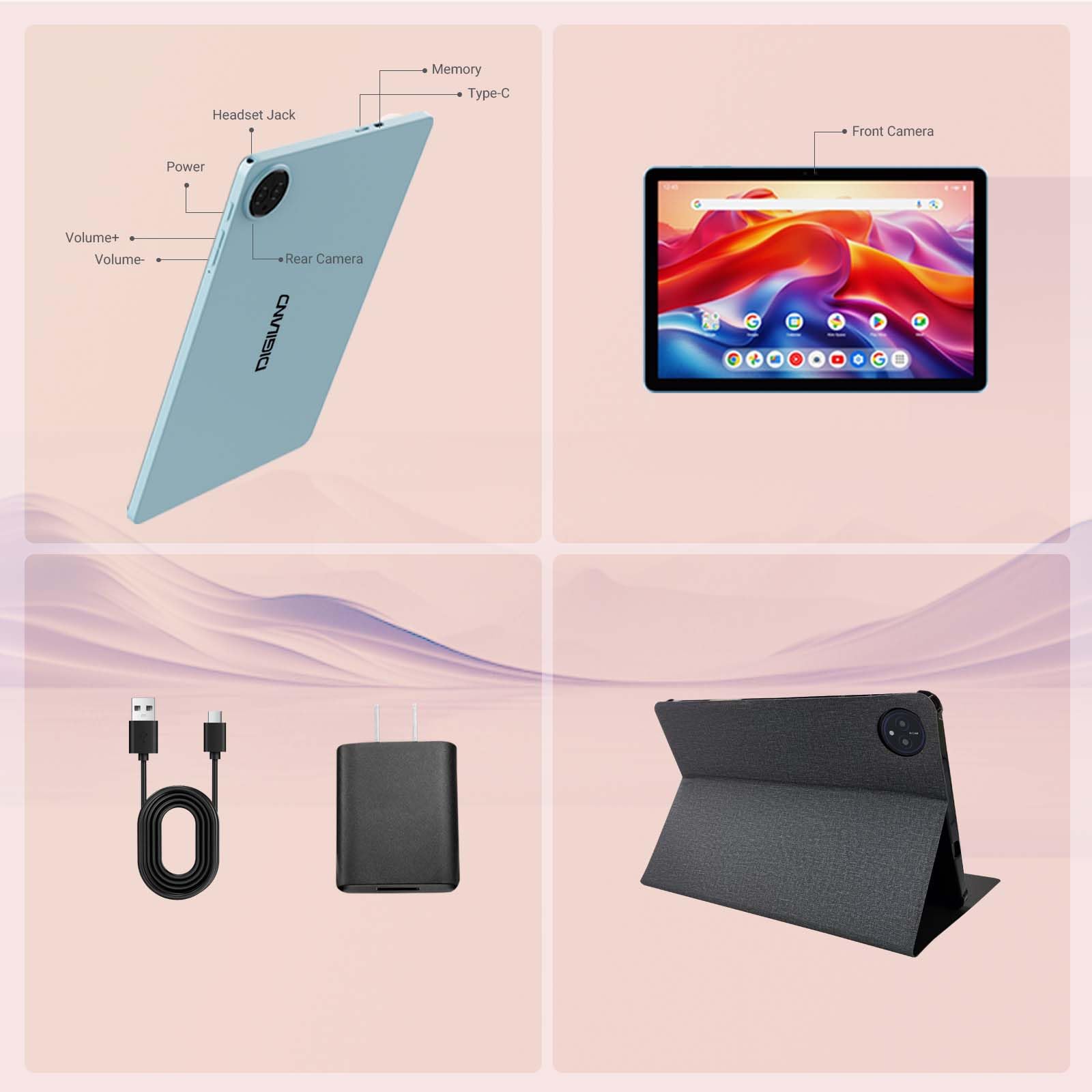 Foto 8 pulgar | Tablet Digiland Tab R11-11 Android 14 12 GB RAM 128 GB Azul - Venta Internacional