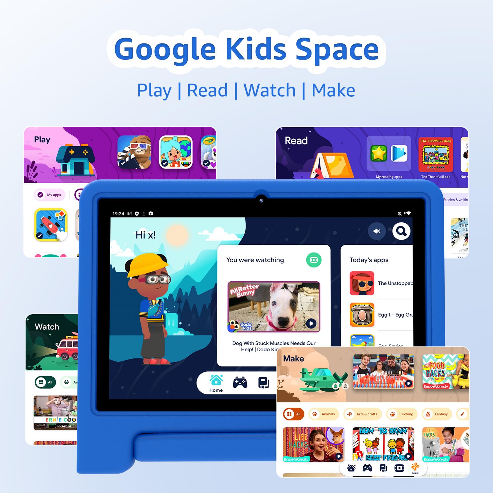 Foto 8 pulgar | Tablet Apolosign Kids, 10.1 Pulgadas, Android 13, 2 Gb De Ram, 32 Gb, Azul - Venta Internacional.