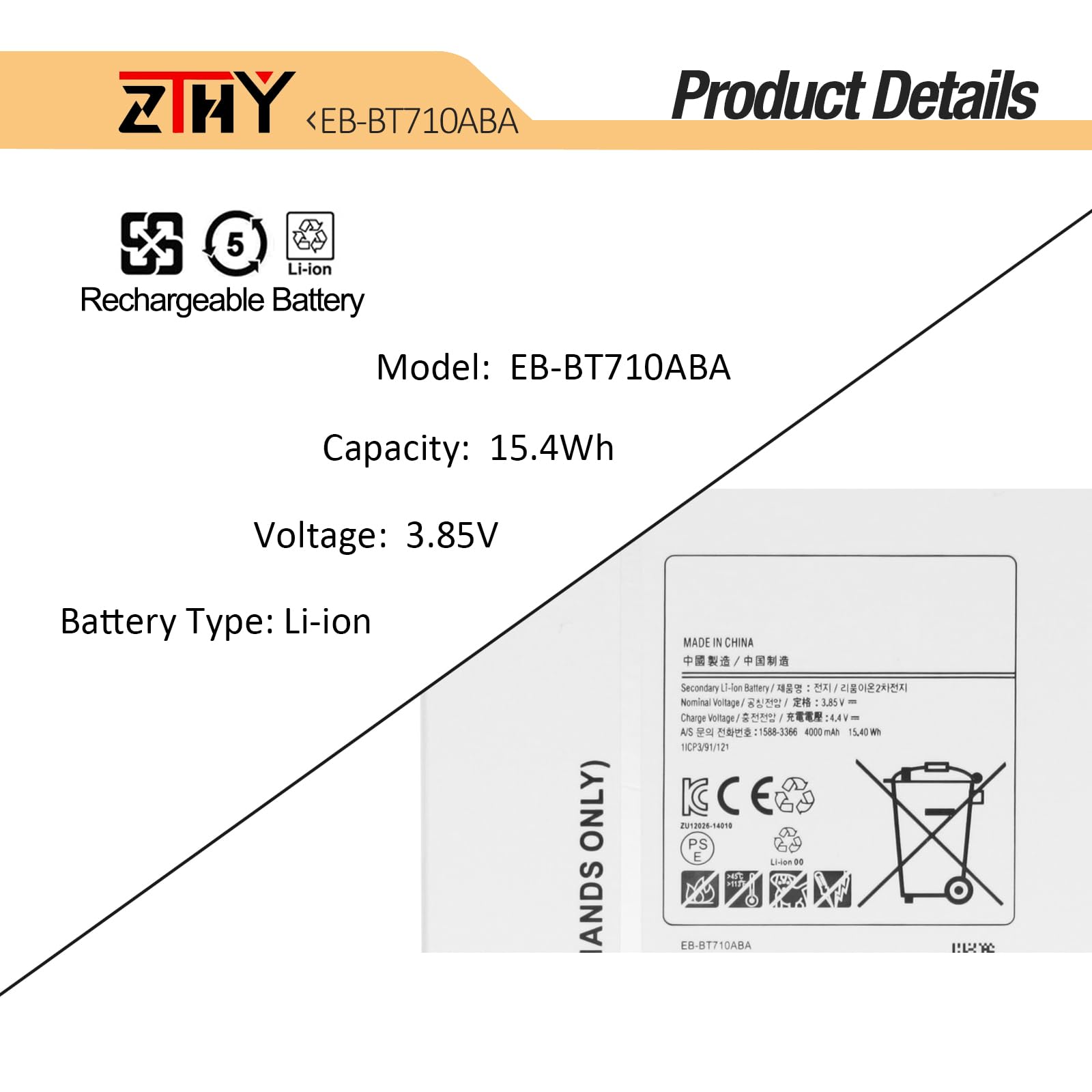 Foto 3 pulgar | Reemplazo De Batería Zthy Eb-bt710abe Para Samsung Galaxy Tab S2 8.0 - Venta Internacional.