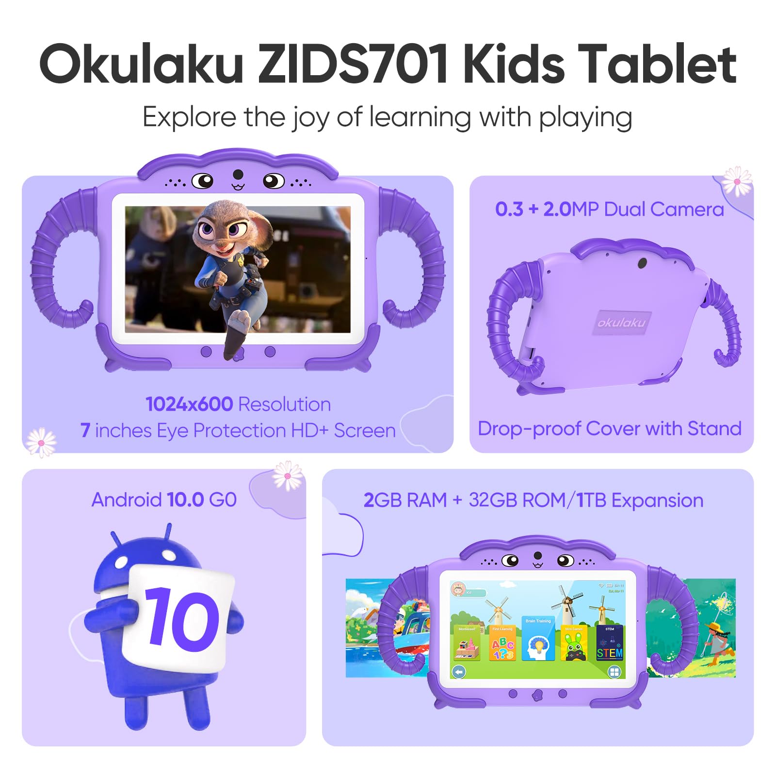 Foto 2 | Tablet Okulaku 7 pulgadas 32 Gb 2 Gb RAM-Venta Internacional