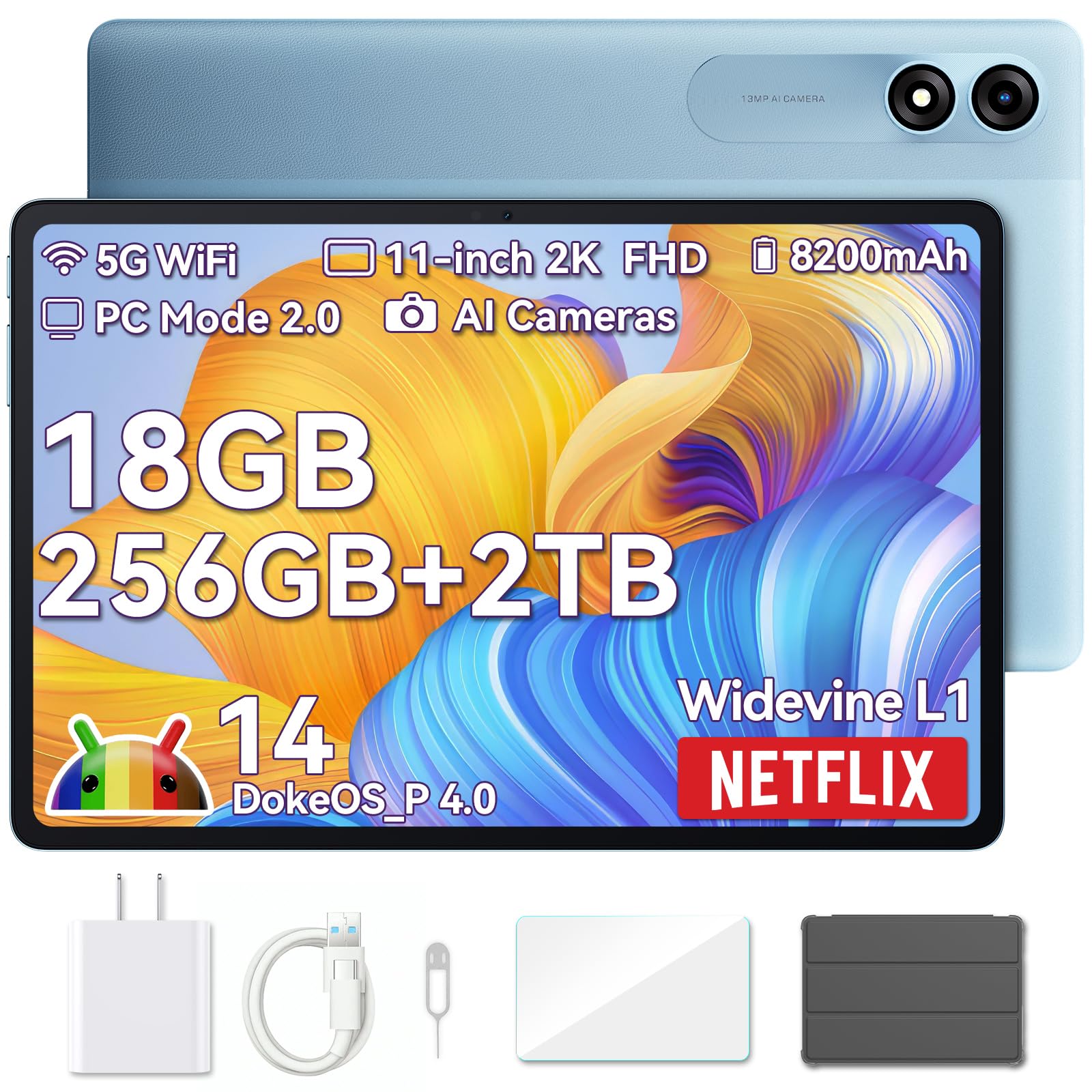 Foto 2 pulgar | Tableta Blackview 2025 Tab 9 Wifi 11 Pulgadas 18 Gb+256 Gb Android 14 - Venta Internacional.
