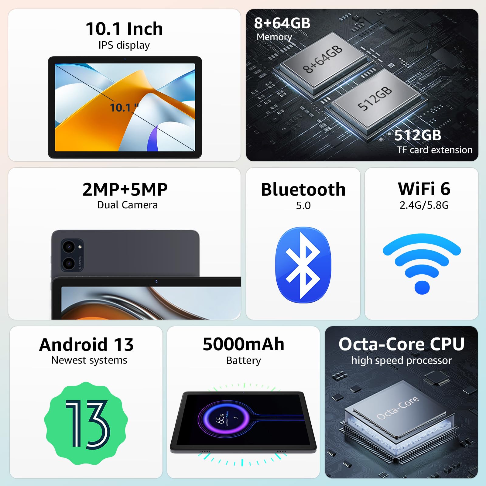 Foto 3 pulgar | Tablet Apolosign 10.1'' Android 13 Octa-core 8 Gb Ram 64 Gb Rom - Venta Internacional.