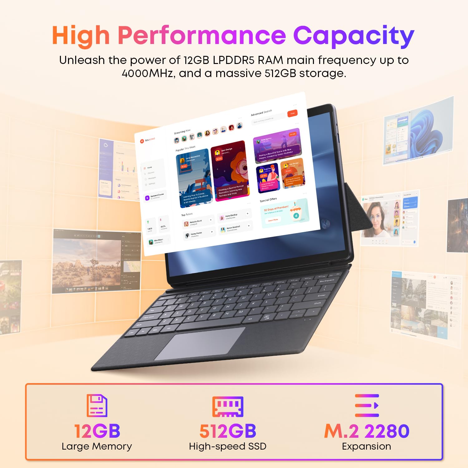 Foto 4 pulgar | Tablet Chuwi 2025 Hi10 Max 2 En 1, 12,96 Pulgadas, 12 Gb De Ram, 512 Gb Ssd - Venta Internacional.