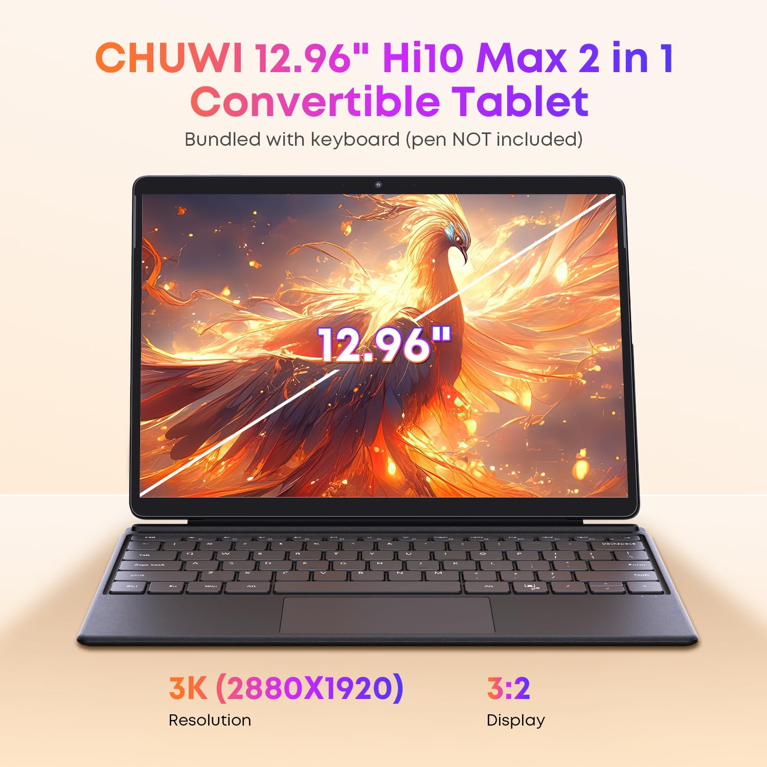 Foto 5 pulgar | Tablet Chuwi 2025 Hi10 Max 2 En 1, 12,96 Pulgadas, 12 Gb De Ram, 512 Gb Ssd - Venta Internacional.