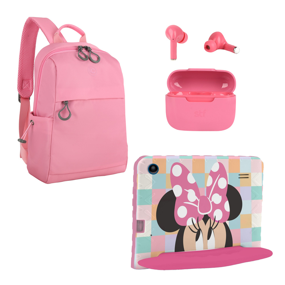 Foto 1 | Kit Tablet Minnie 8'' Pulgadas + Crossbody +audífonos Tws Multi