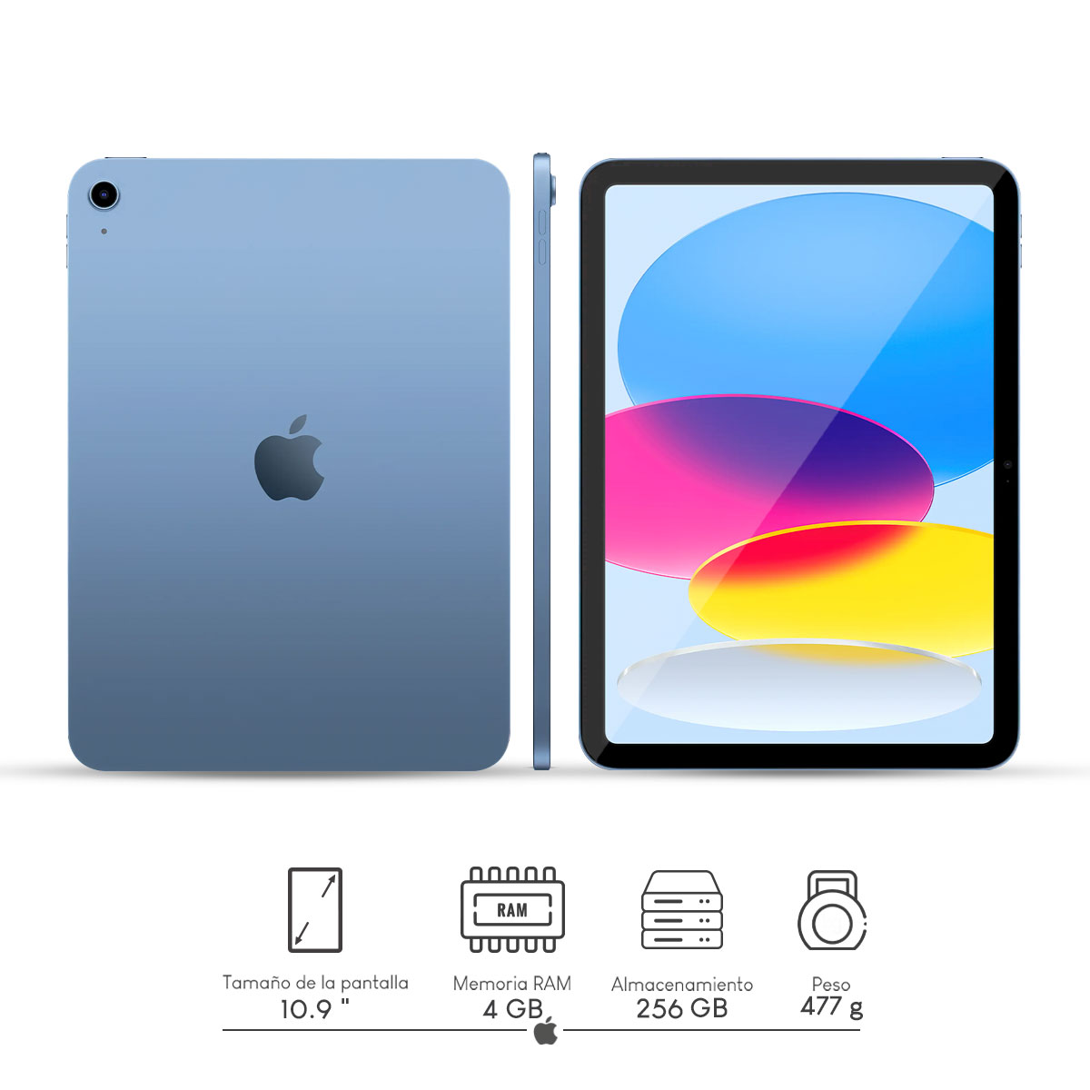 Foto 3 pulgar | Tablet Apple Ipad 10th 256gb 10.9'' Azul