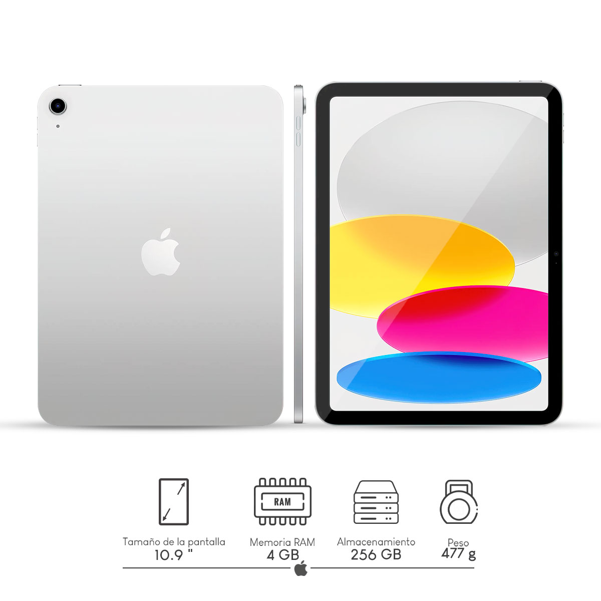 Foto 3 pulgar | Tablet Apple Ipad 10th 256gb 10.9'' Plata