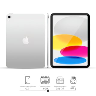Foto 6 | iPad 10.9 Pulgadas 256 GB Plateado + Audífonos Bluetooth y Lápiz Táctil