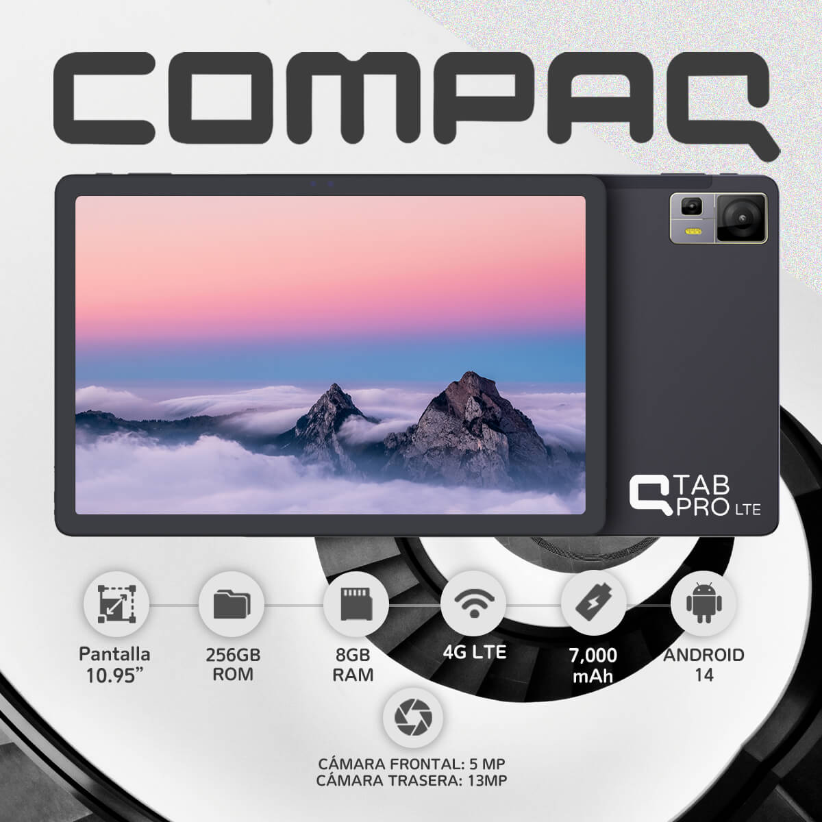 Foto 3 pulgar | Compaq Tableta Qtabpro Lte I 11” 8gb Ram + 256gb Rom I Snapdragon 685 I Camaras 13mp + 5mp I 7000mah I 4g-lte I Andr