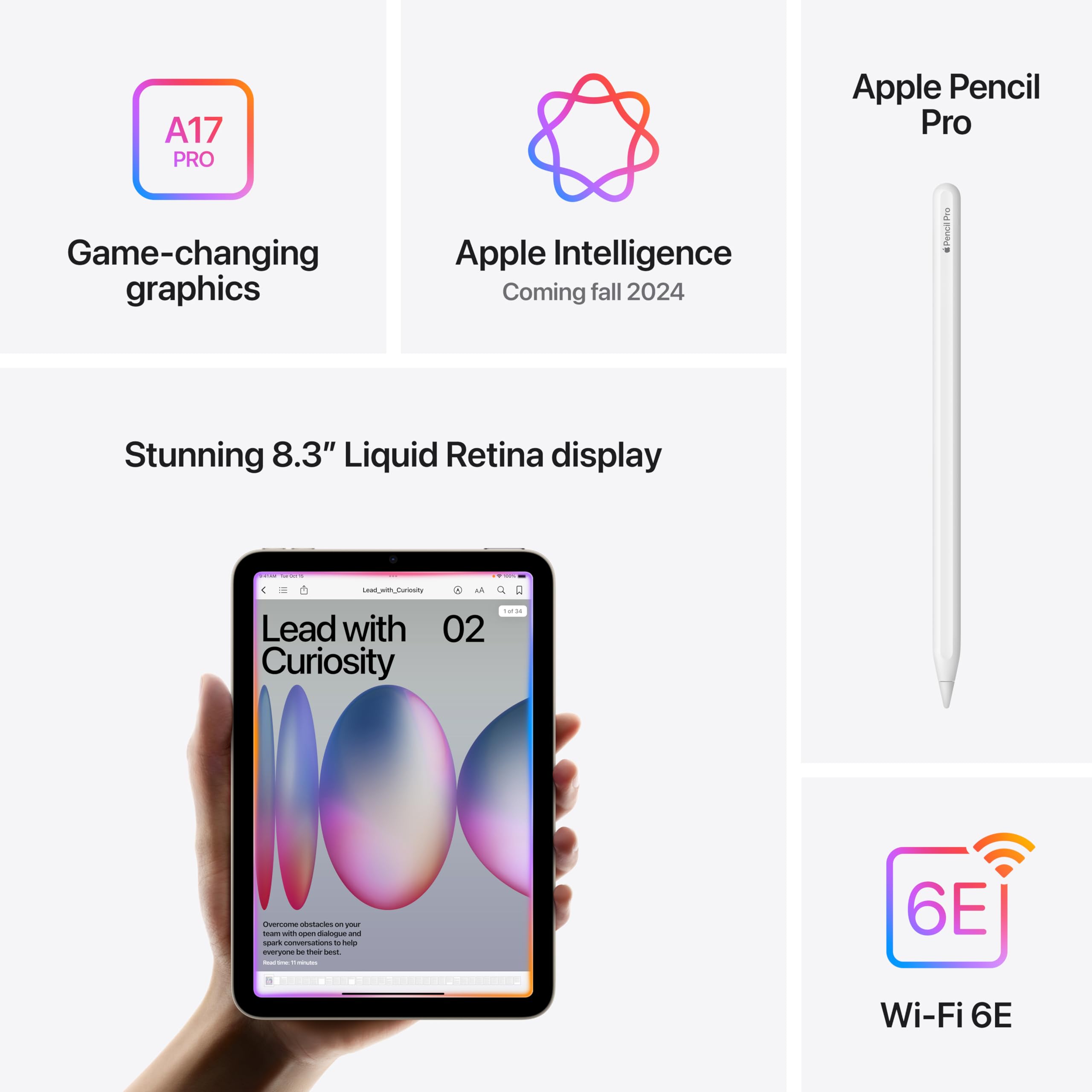 Foto 5 pulgar | iPad Mini A17 Pro 8.3 Pulgadas 128 GB Gris Espacial-Venta Internacional