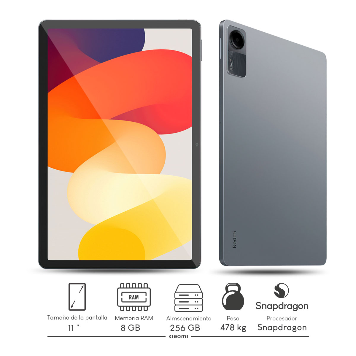 Foto 3 pulgar | Tablet Xiaomi Redmi Pad Se Snapdragon 8gb 256gb 11'' Fhd Plata