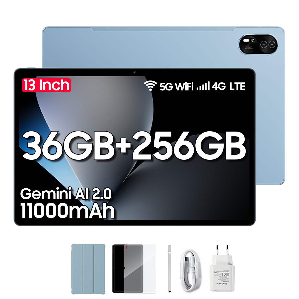 Foto 1 | Tablet Blackview 13 Mega 8 De 36 Gb+256 Gb De 13 Pulgadas Android 15 - Venta Internacional.