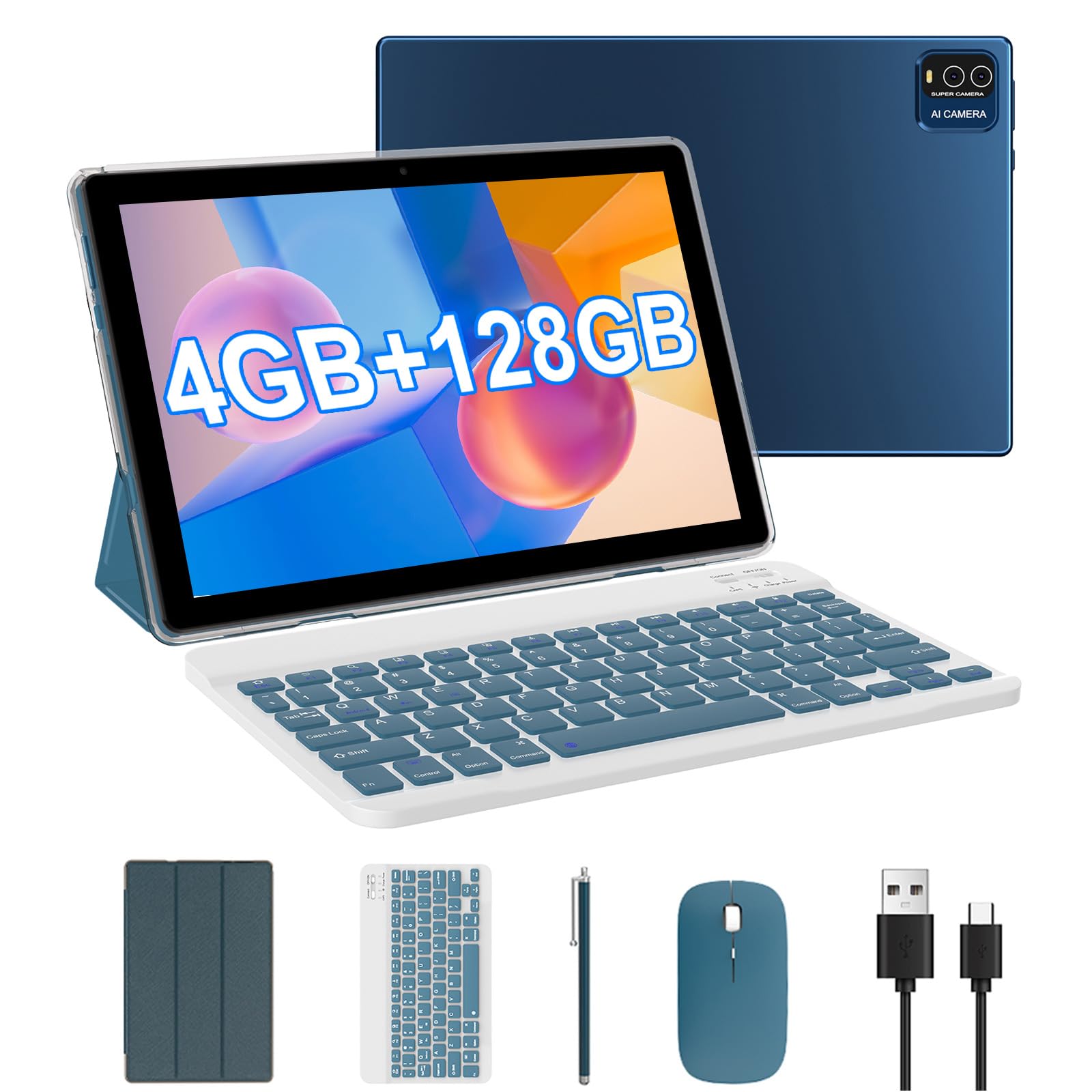 Foto 2 pulgar | Tablet Cupeisi 2024, Última Versión, 2 En 1, 10 Pulgadas, 4 Gb De Ram, 128 Gb De Rom, Android 11 - Venta Internacional.