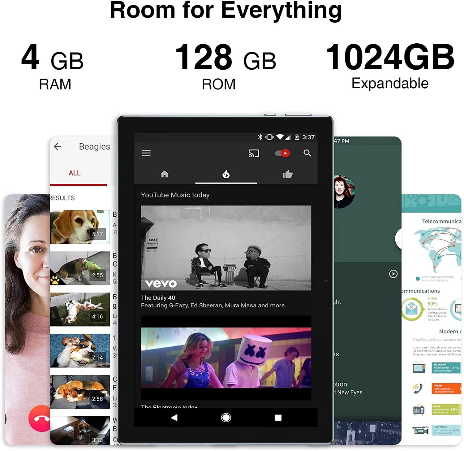 Foto 2 | Tablet Cupeisi 2024, Última Versión, 2 En 1, 10 Pulgadas, 4 Gb De Ram, 128 Gb De Rom, Android 11 - Venta Internacional.