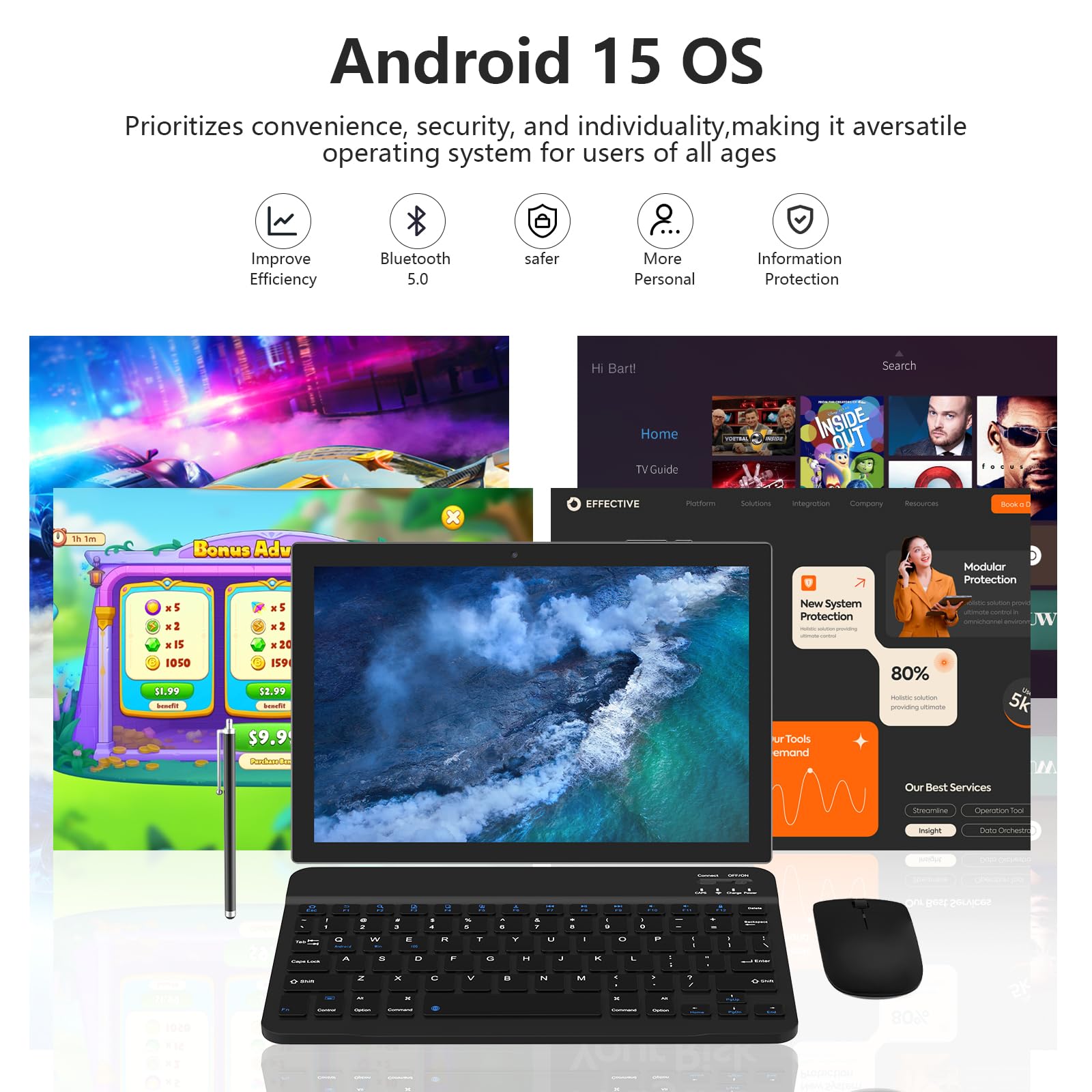 Foto 8 pulgar | Tablet Android 15 10.1 Pulgadas 18 Gb Ram 128 Gb Rom 2 Tb Expandir - Venta Internacional.
