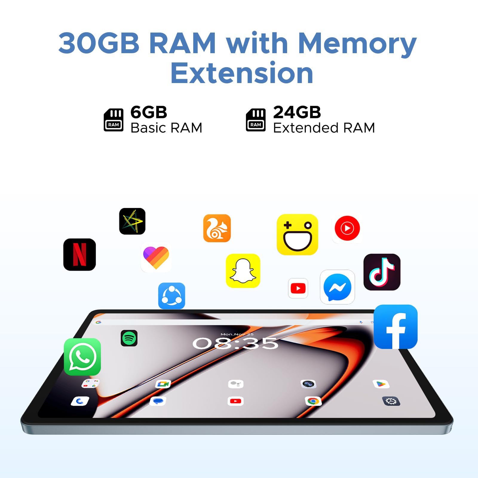 Foto 6 | Tableta Doogee U11 Pro Android 15 11 Pulgadas 30 Gb+256 Gb/2 Tb Tf - Venta Internacional.