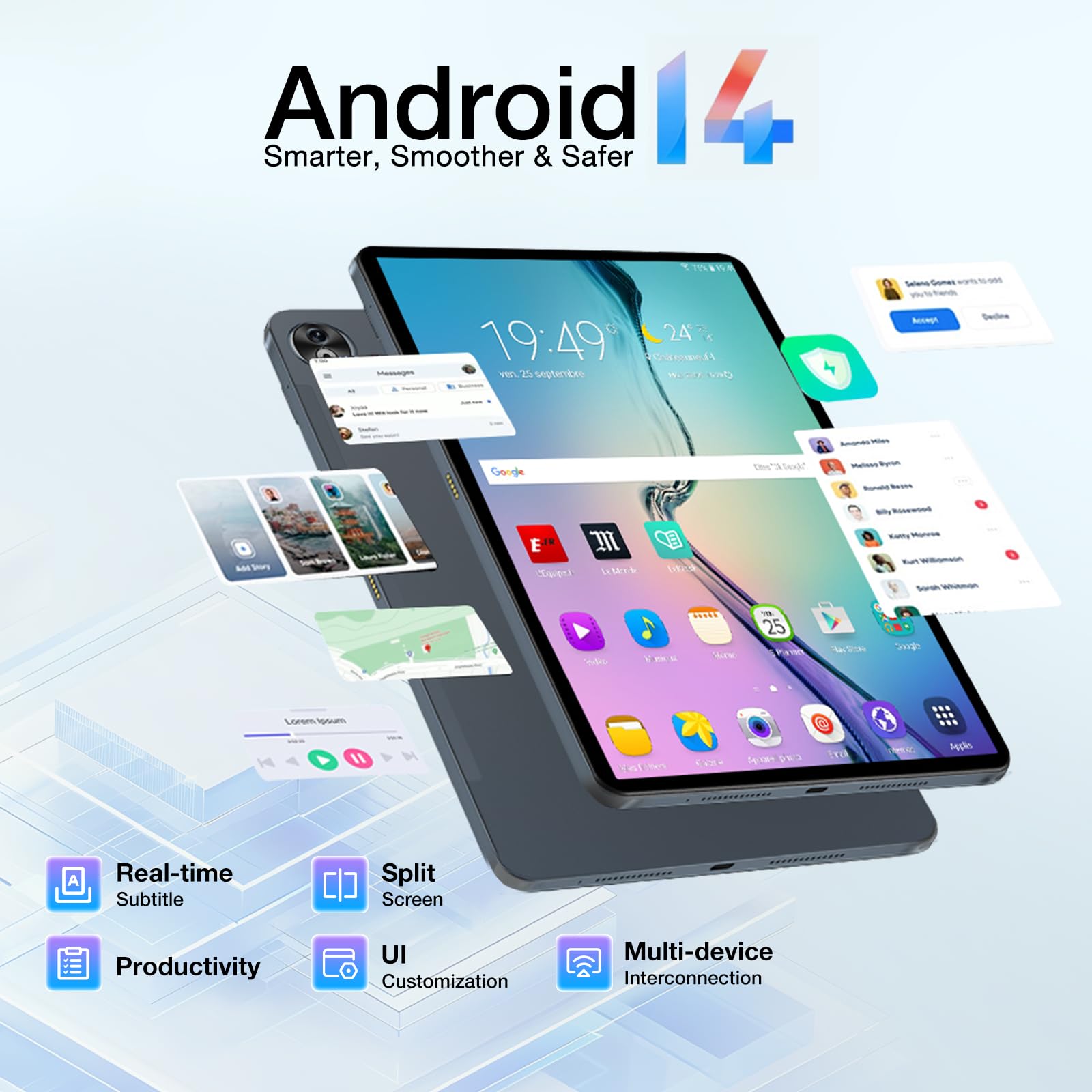 Foto 8 pulgar | Tablet Doogee T40pro 12 Pulgadas 512 Gb Rom 20 Gb Ram Android 14 - Venta Internacional.