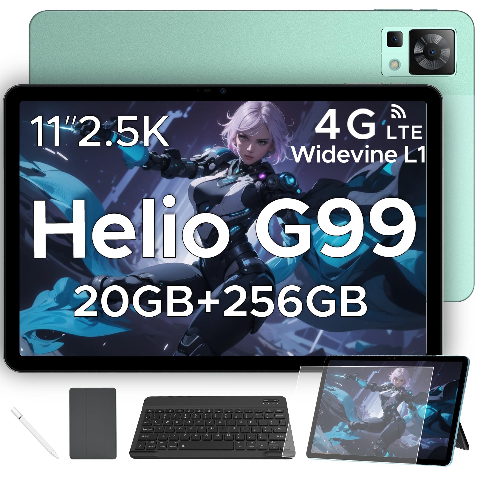 Tablet Doogee T35 De 11 Pulgadas Con Teclado De 20 Gb+256 Gb Android 14 - Venta Internacional.