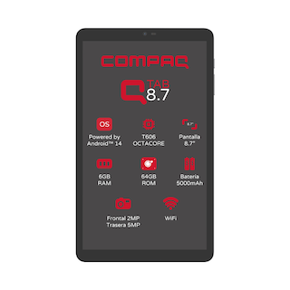 Foto 1 | Tableta Compaq Qtab 8.7'' Hd I 6gb Ram 64gb Rom Android 14 Wifi I Octacore T606
