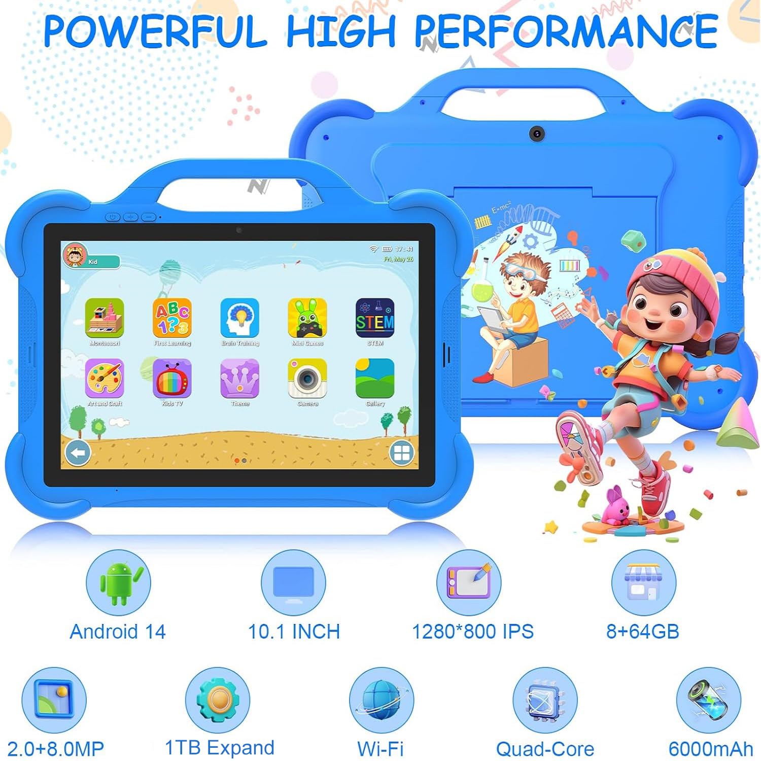 Foto 2 | Tablet Cupeisi Android 14 para Niños 10 '' 8 Gb Ram+64 Gb Rom - Venta Internacional