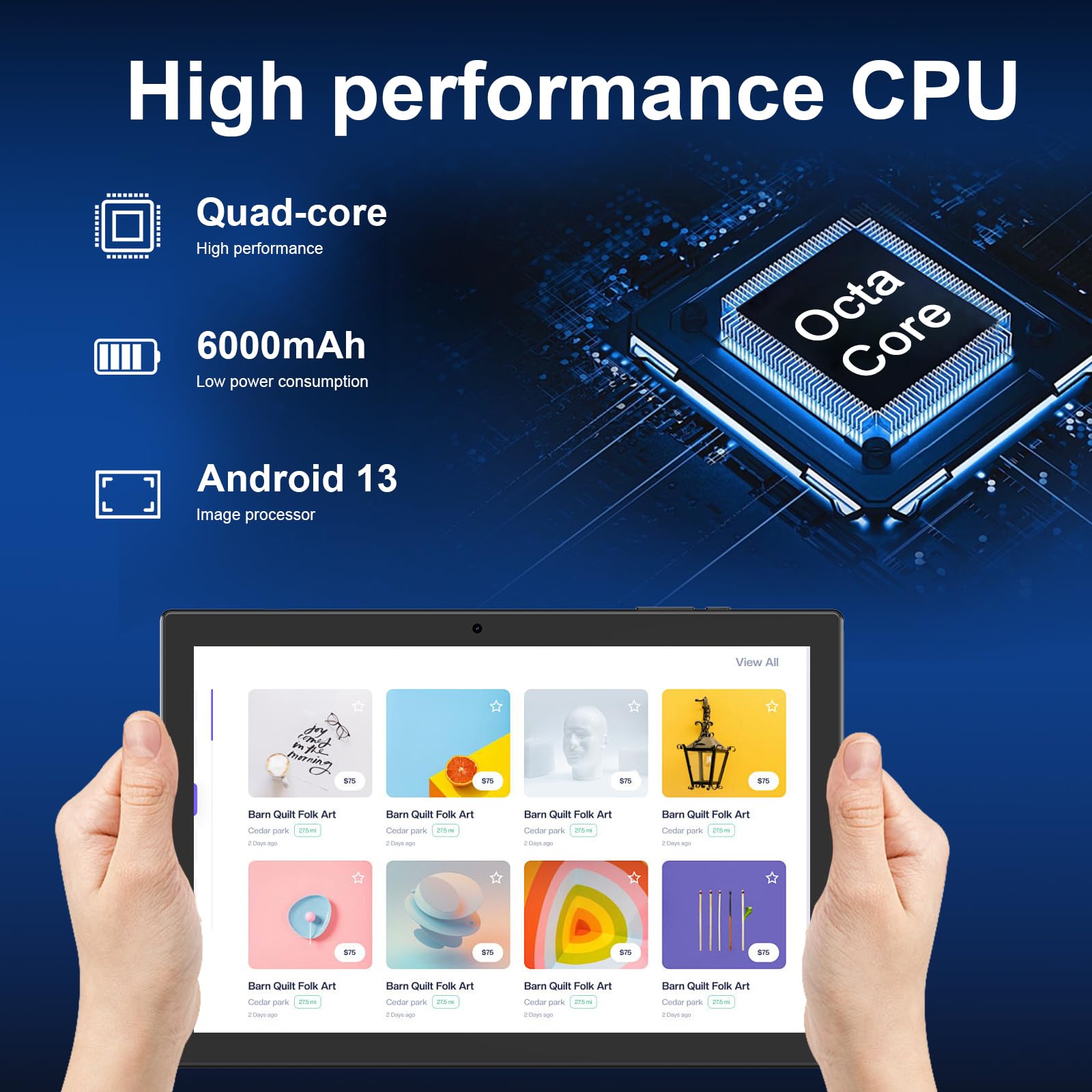 Foto 7 | Tablet Peicheng Android 13 De 10.1 Pulgadas, 10 Gb De Ram Y 64 Gb De Rom, Color Negro - Venta Internacional.