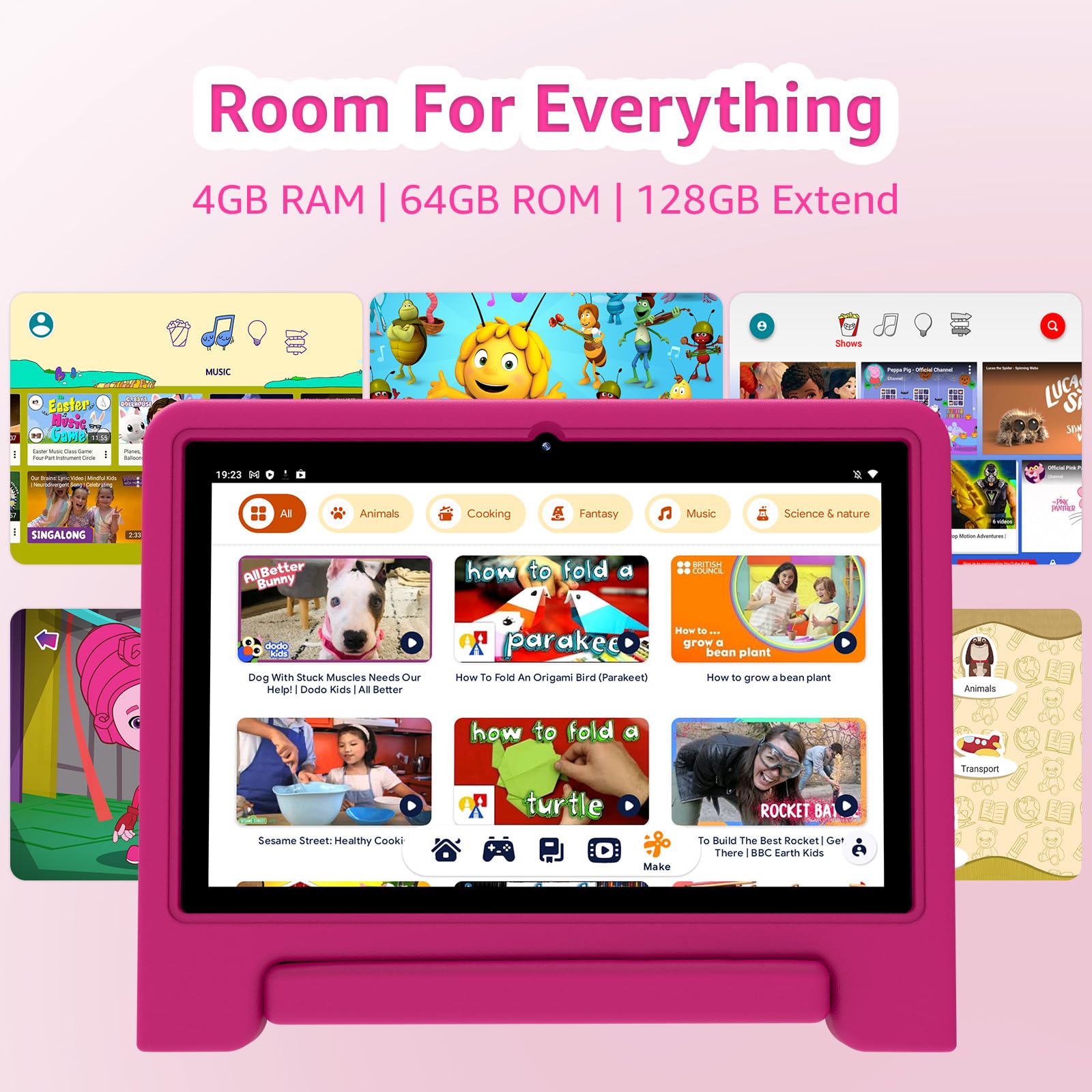 Foto 3 pulgar | Tablet Apolosign Kids De 10.1 Pulgadas Android 13 32 Gb Rosa Con Funda - Venta Internacional.
