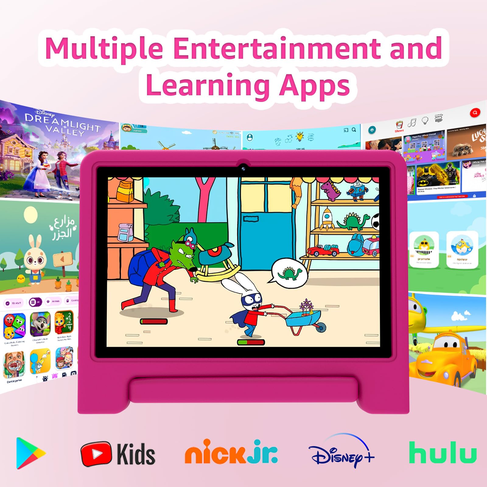 Foto 5 | Tablet Apolosign Kids De 10.1 Pulgadas Android 13 32 Gb Rosa Con Funda - Venta Internacional.