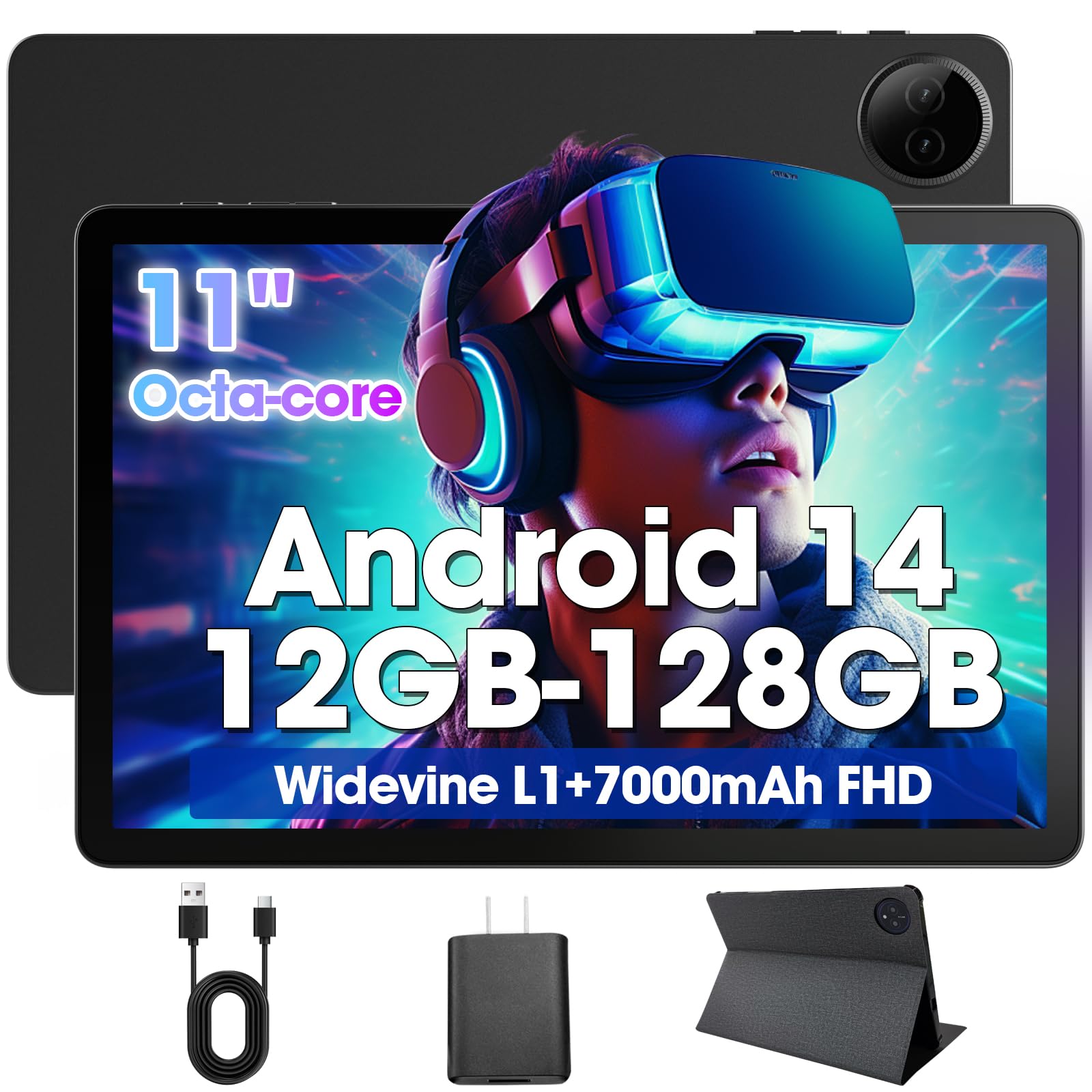 Foto 2 pulgar | Tablet Digiland 2025 Android 14 11 Pulgadas 12 Gb Ram 128 Gb Gris - Venta Internacional.
