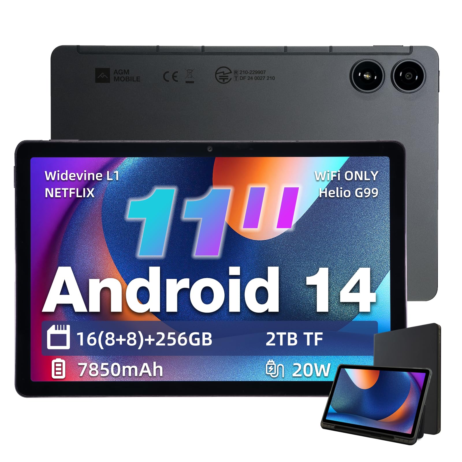 Foto 2 pulgar | Tablet Agm Pad P2 11 Pulgadas Android 14 16 (8+8) Gb + 256 Gb 7850 Mah - Venta Internacional.