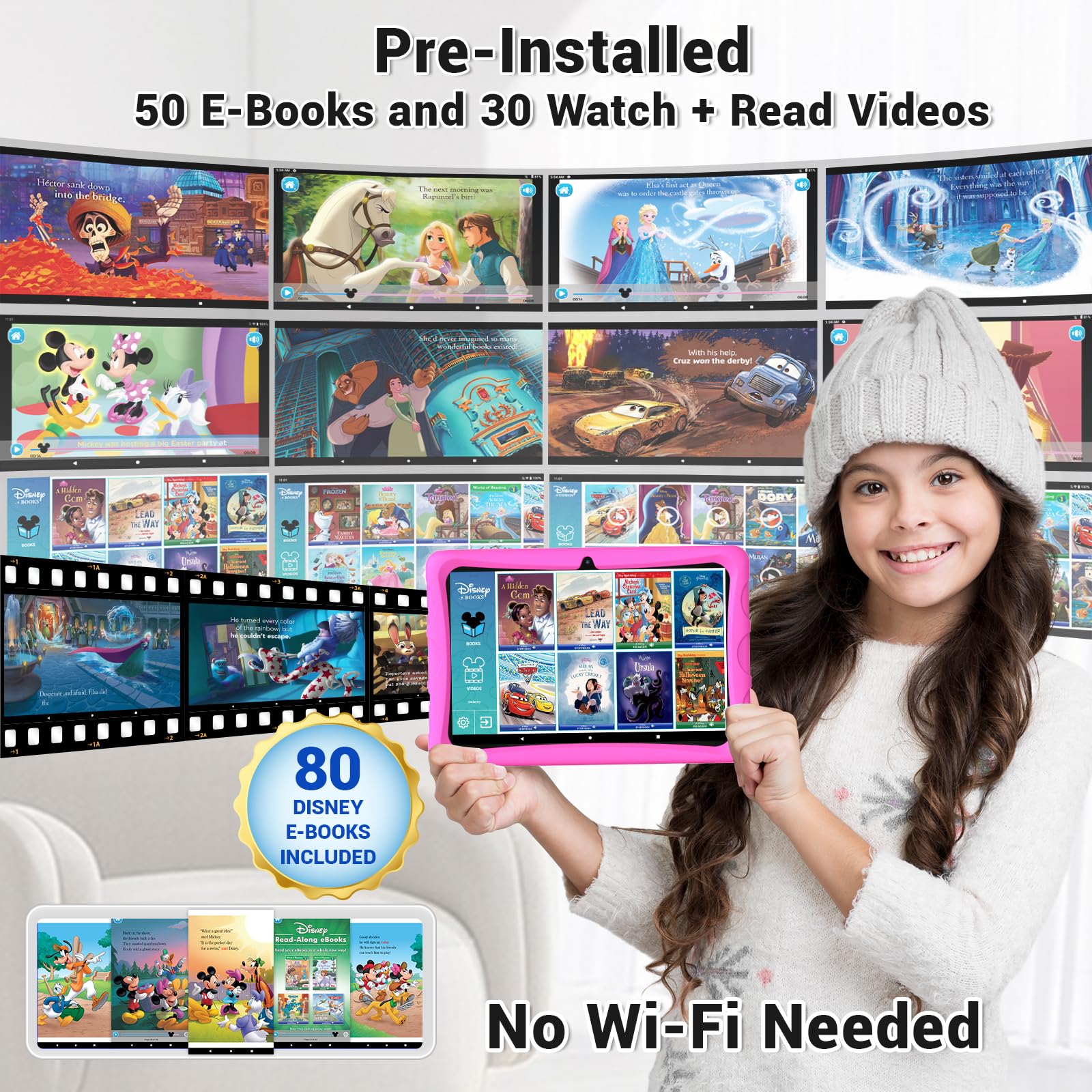 Foto 3 | Tablet Contixo K103 Para Niños Pequeños, 10 Pulgadas, 3 Gb De Ram, 32 Gb De Almacenamiento, Rosa - Venta Internacional.