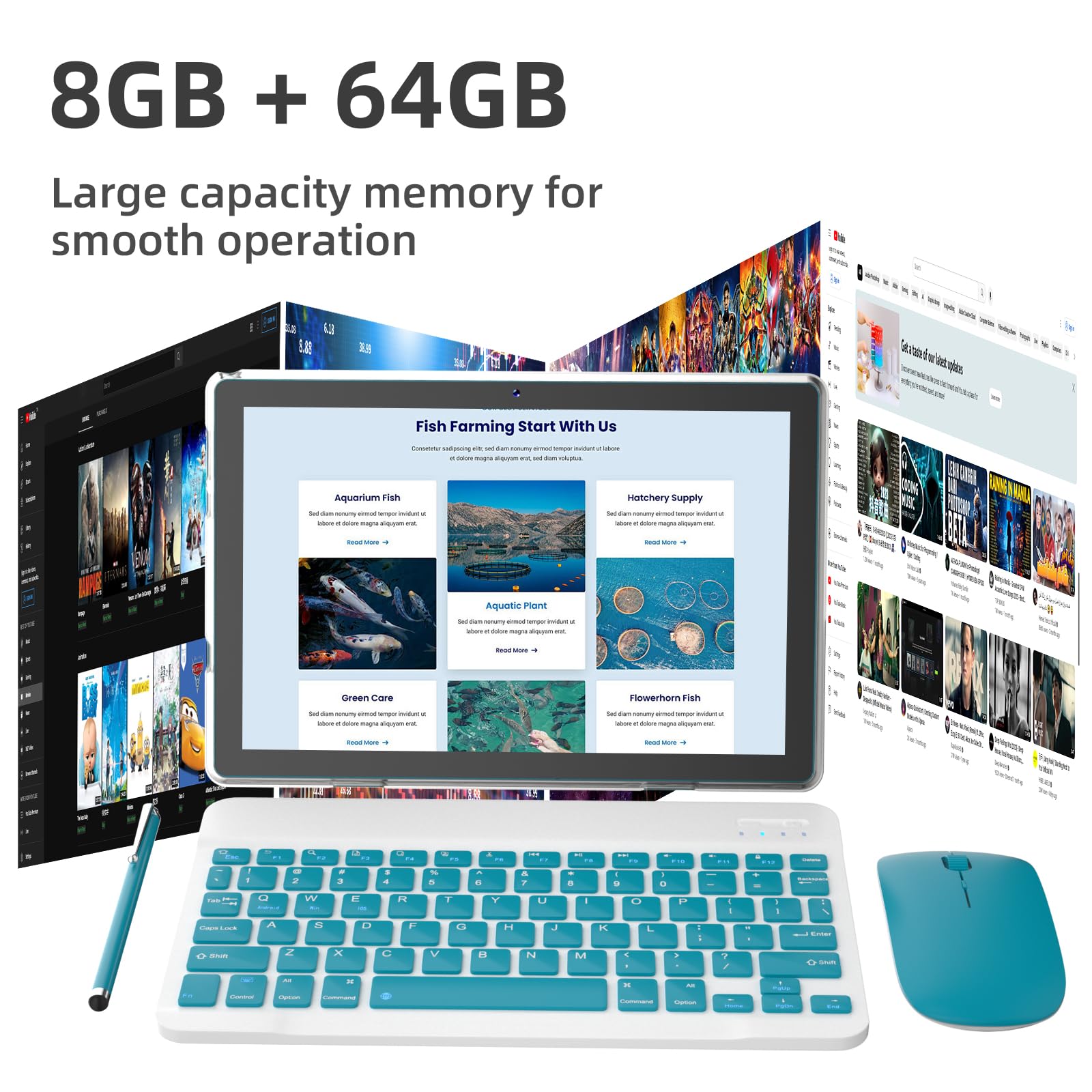 Foto 5 | Tablet Zzb 10.1 Android 14 8 Gb Ram 64 Gb Rom 1 Tb Expandir - Venta Internacional.