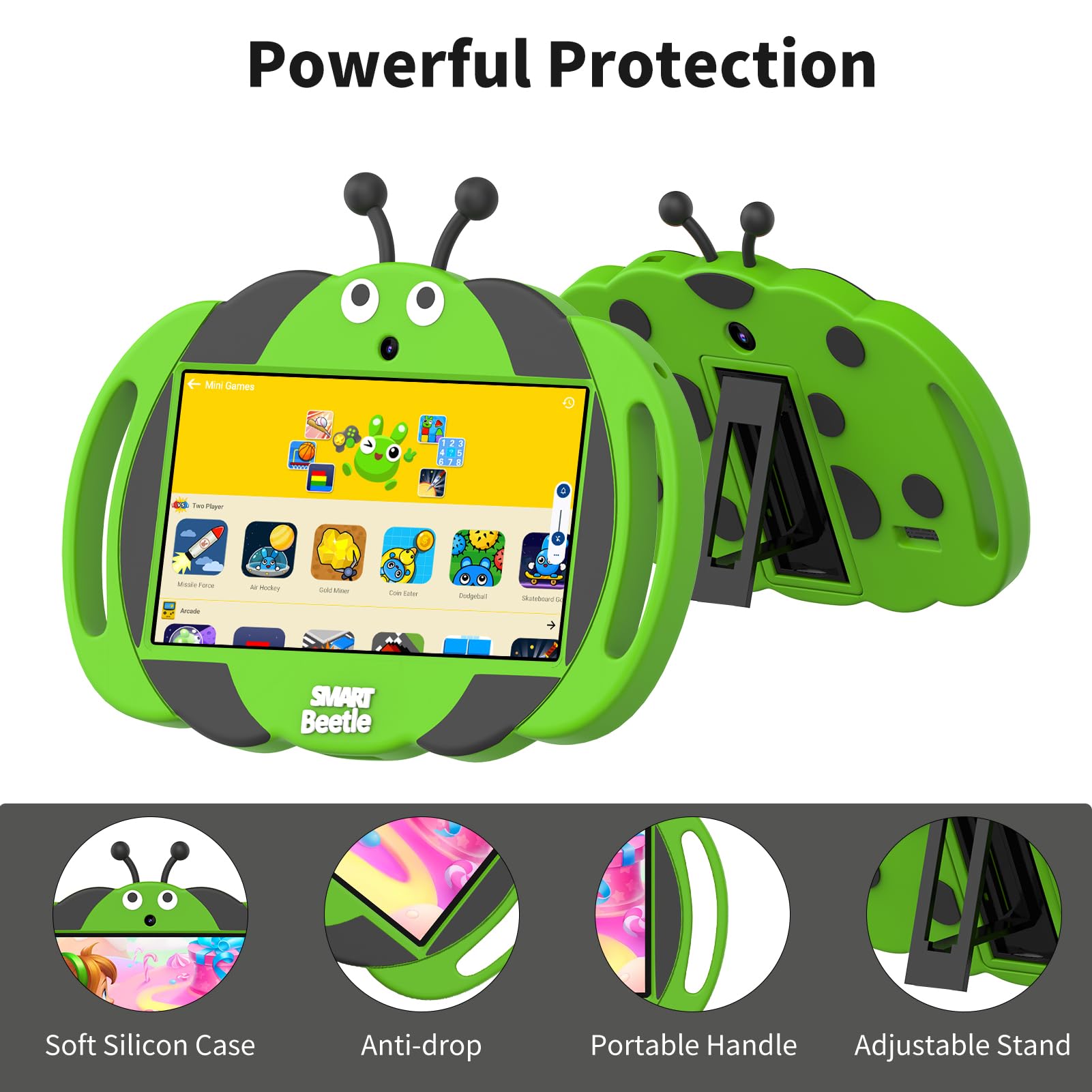 Foto 4 pulgar | Tablet Volentex Android 13 Kids 7 Pulgadas 32 Gb Rom Con Funda Verde - Venta Internacional.