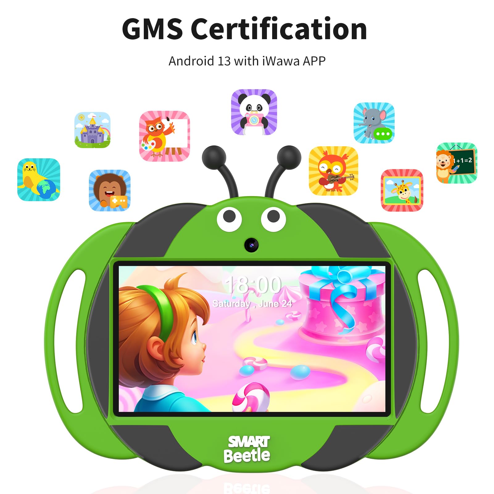 Foto 5 pulgar | Tablet Volentex Android 13 Kids 7 Pulgadas 32 Gb Rom Con Funda Verde - Venta Internacional.