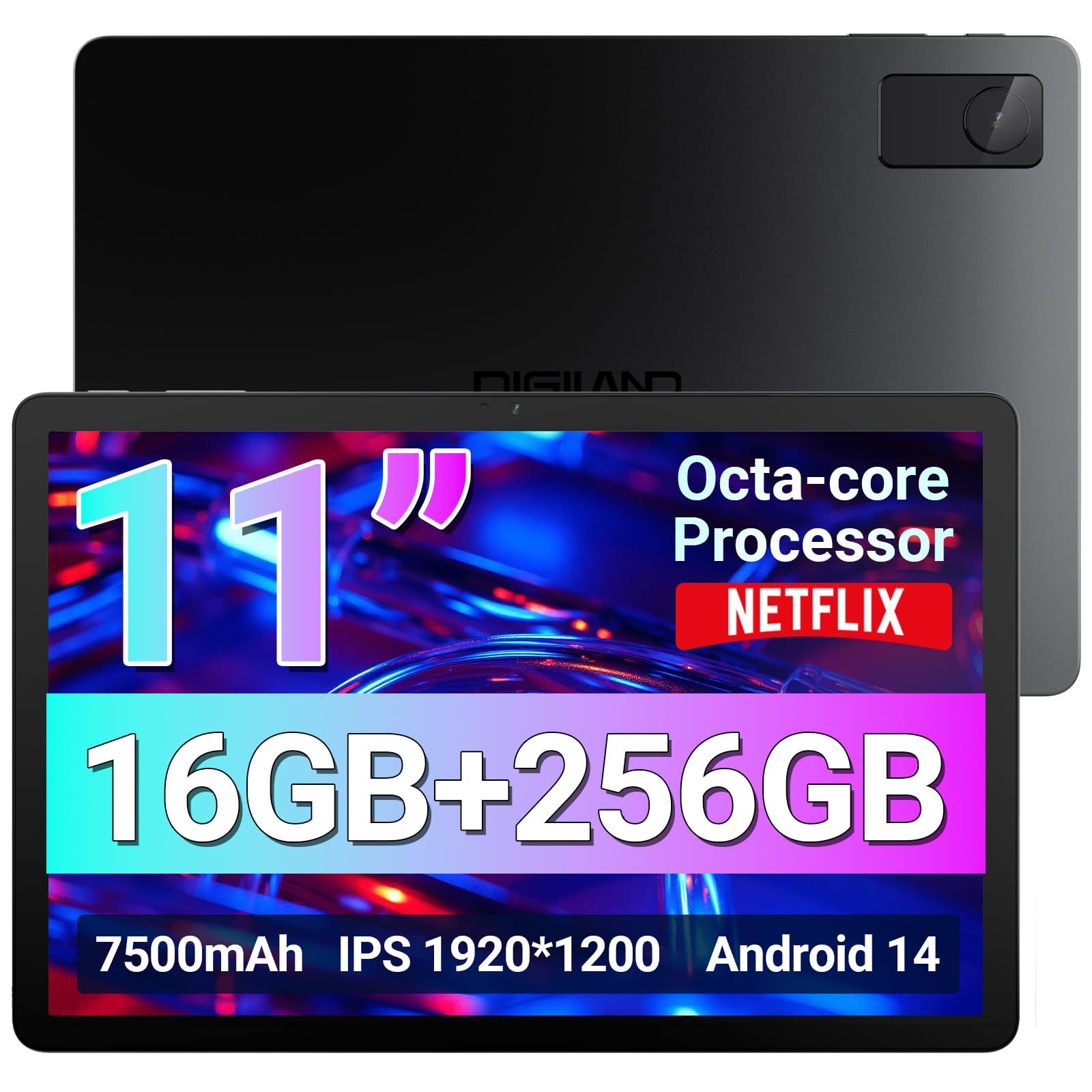 Tablet Digiland 2025 Android 14 De 11 Pulgadas, 16 Gb De Ram Y 256 Gb De Almacenamiento - Venta Internacional.