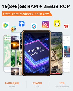 Foto 5 | Tableta Robusta Blackview Active 8 Pro De 10.36 Pulgadas Fhd+ De 16 Gb+256 Gb - Venta Internacional.