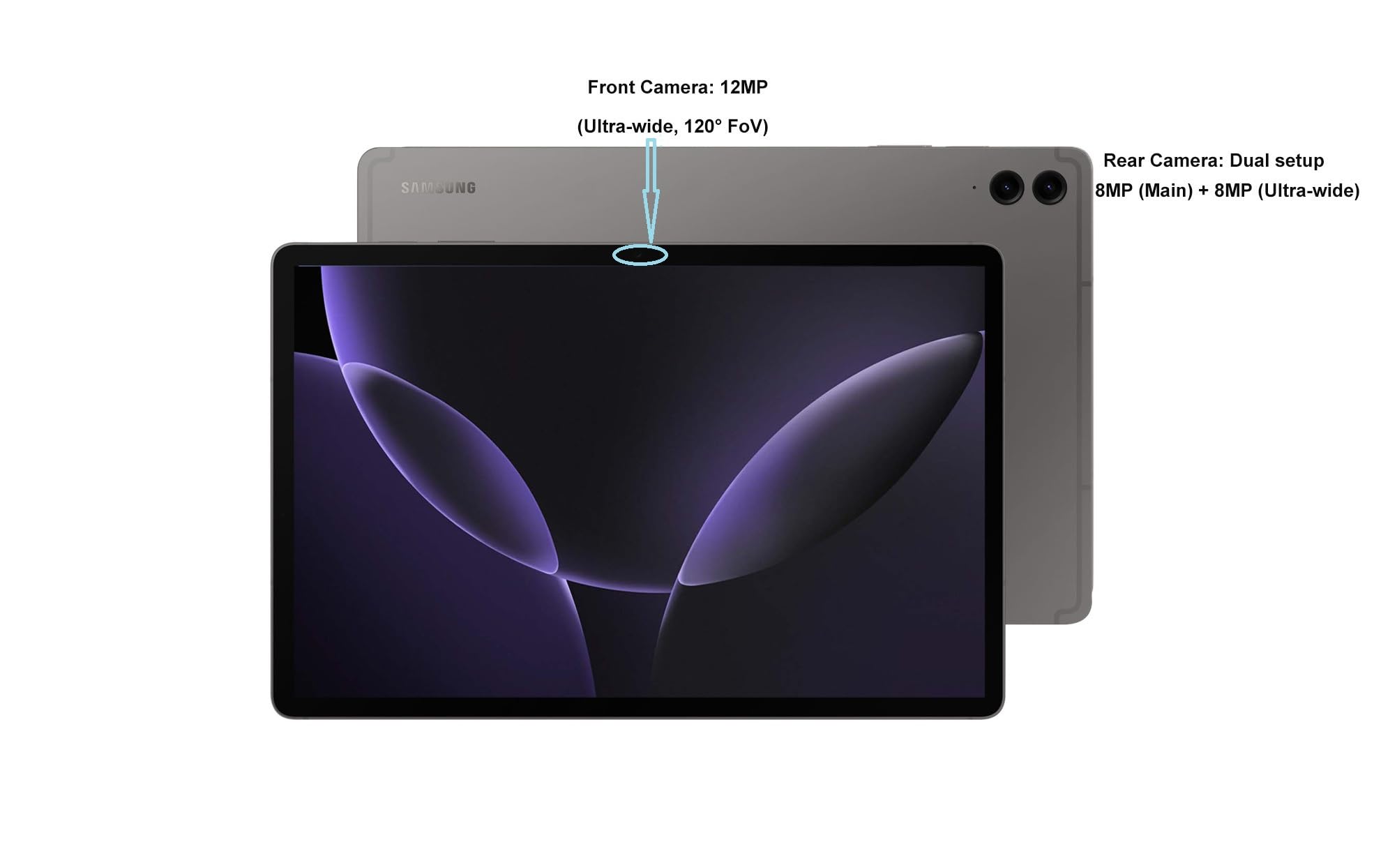 Foto 7 | Tableta Samsung Galaxy Tab S9 Fe+ Plus Sm-x610 De 8 Gb/256 Gb  Color Gris - Venta Internacional.